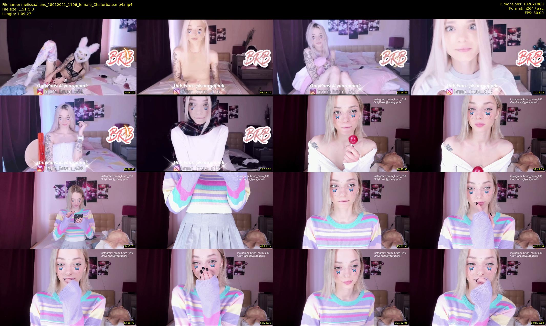 melissaallens — 70 minute Chaturbate female cam show recording, 1080p, Jan 18, 2021