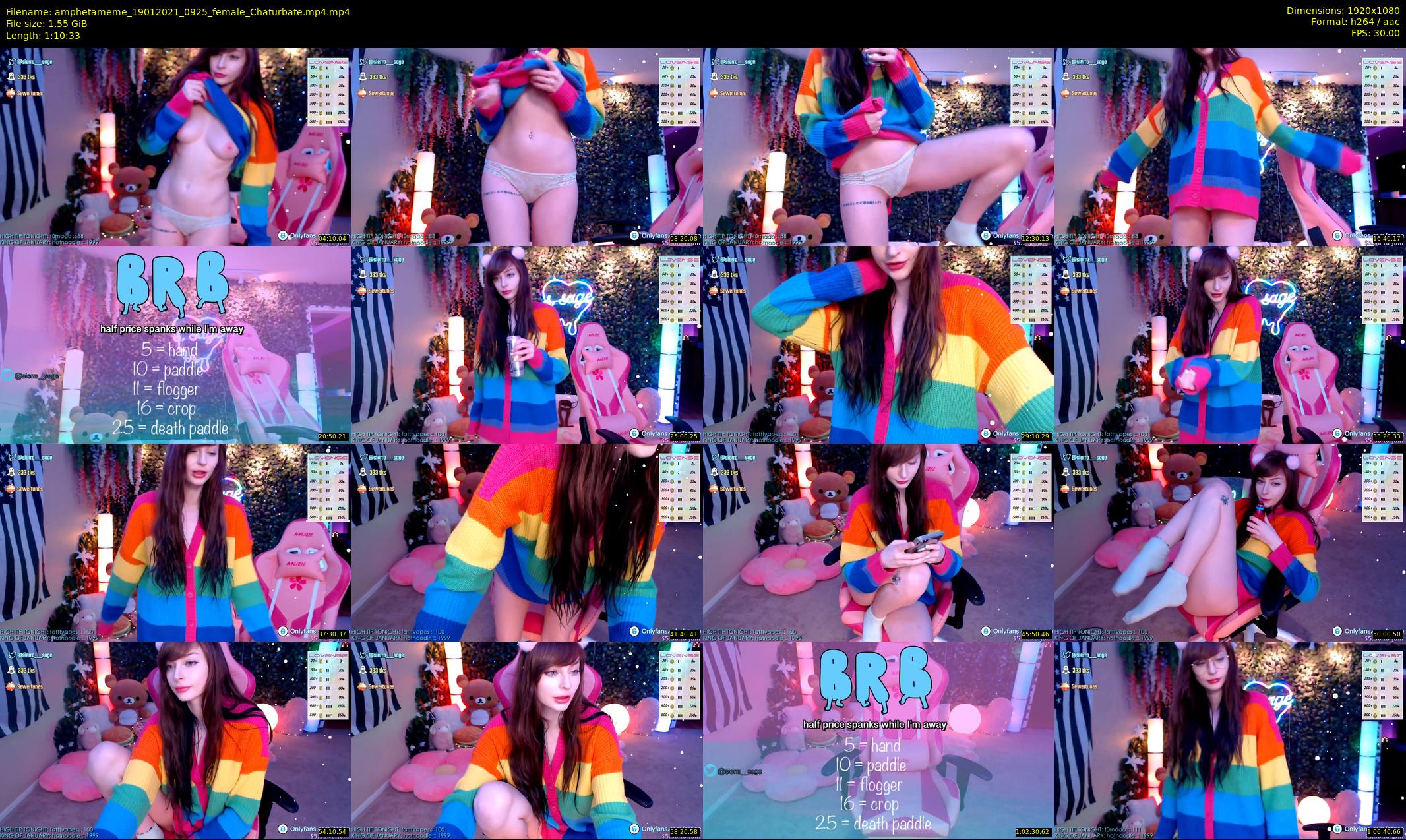 amphetameme — 71 minute Chaturbate female cam show recording, 1080p, Jan 19, 2021