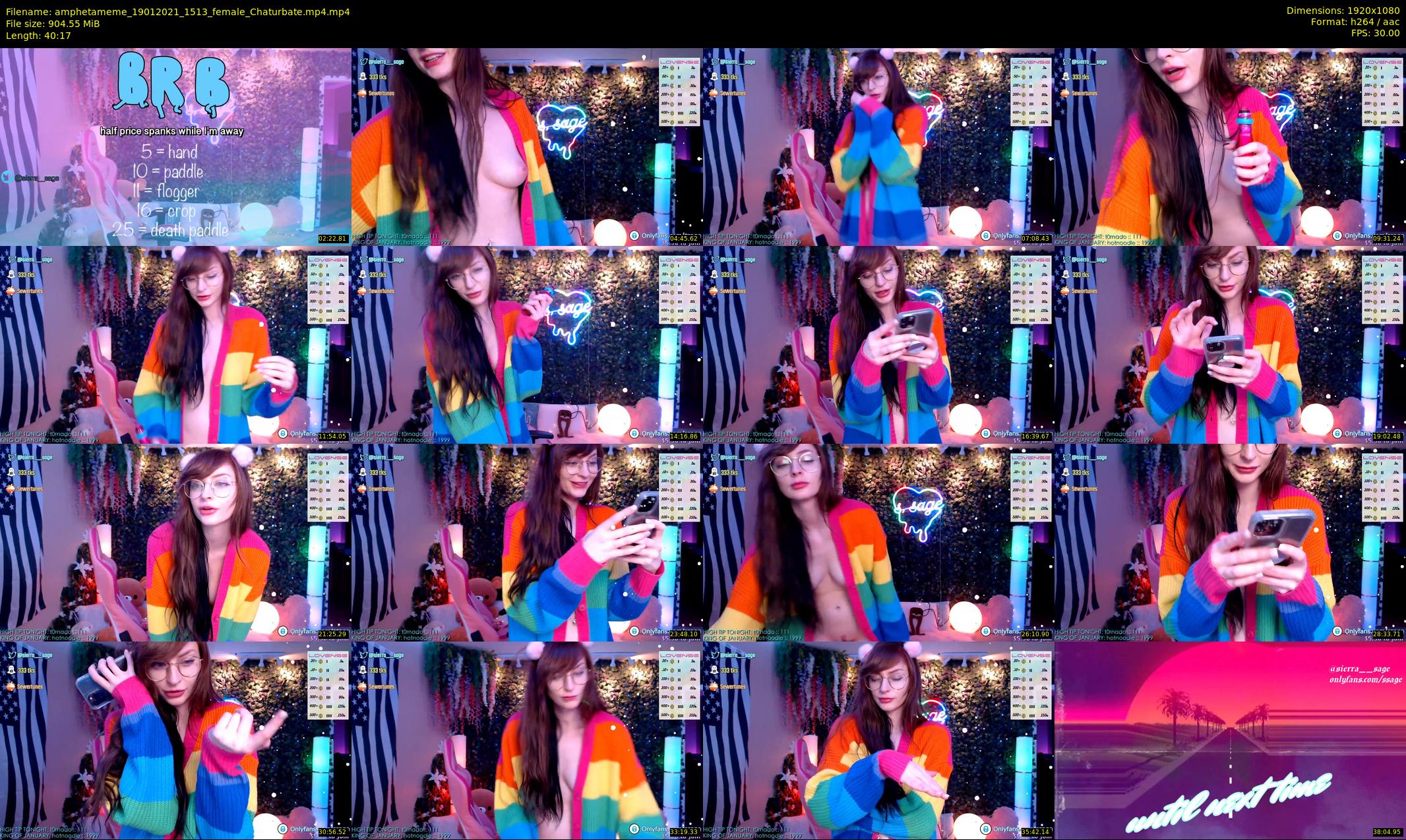 amphetameme — 41 minute Chaturbate female cam show recording, 1080p, Jan 19, 2021