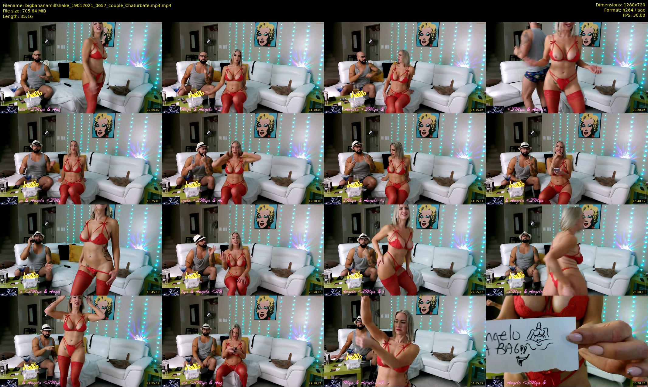 bigbananamilfshake — 36 minute Chaturbate couple cam show recording, 720p, Jan 19, 2021