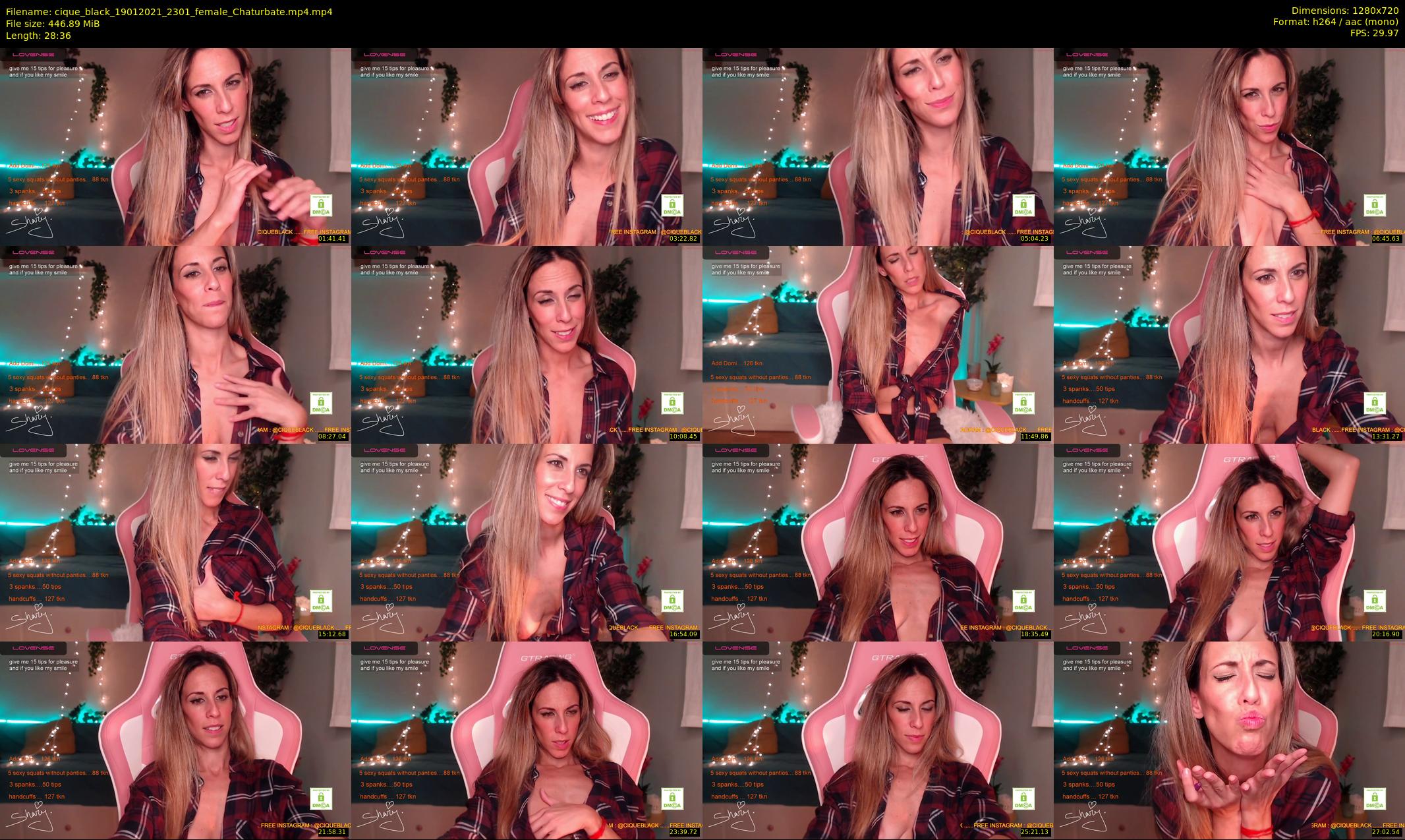 cique_black — 29 minute Chaturbate female cam show recording, 720p, Jan 19, 2021