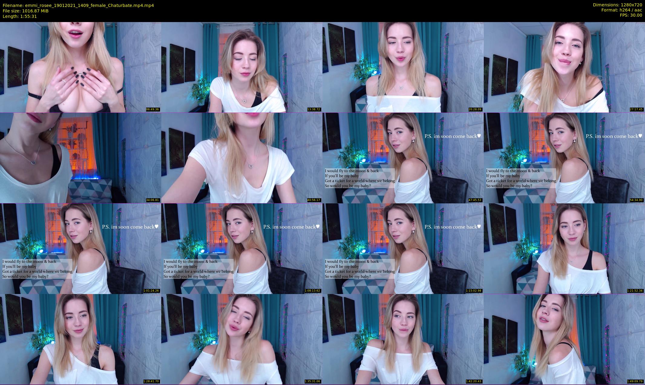 emmi_rosee — 116 minute Chaturbate female cam show recording, 720p, Jan 19, 2021