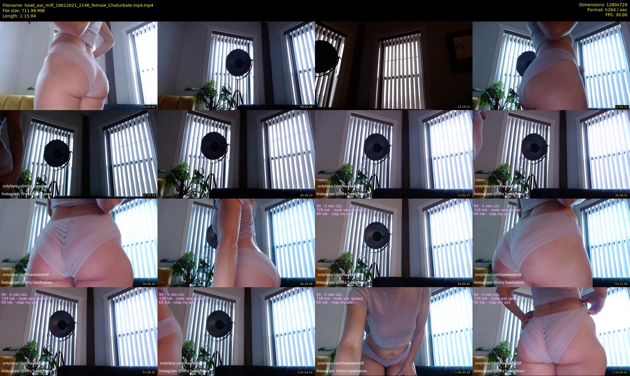 hawt_ass_milf — 76 minute Chaturbate female cam show recording, 720p, Jan 19, 2021