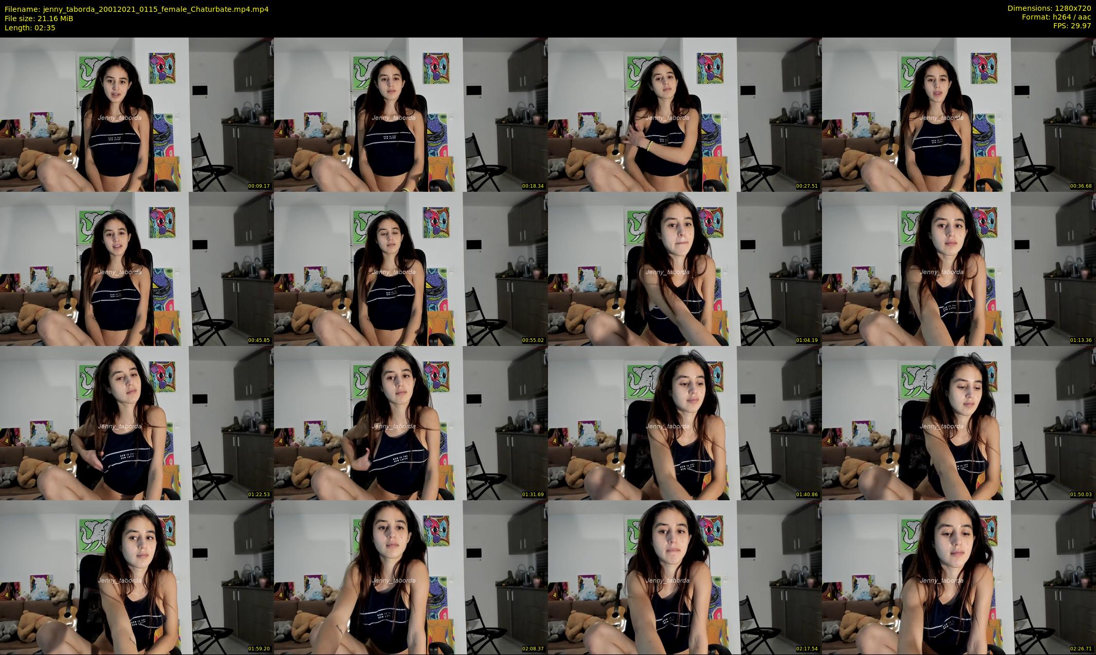 jenny_taborda — 3 minute Chaturbate female cam show recording, 720p, Jan 20, 2021