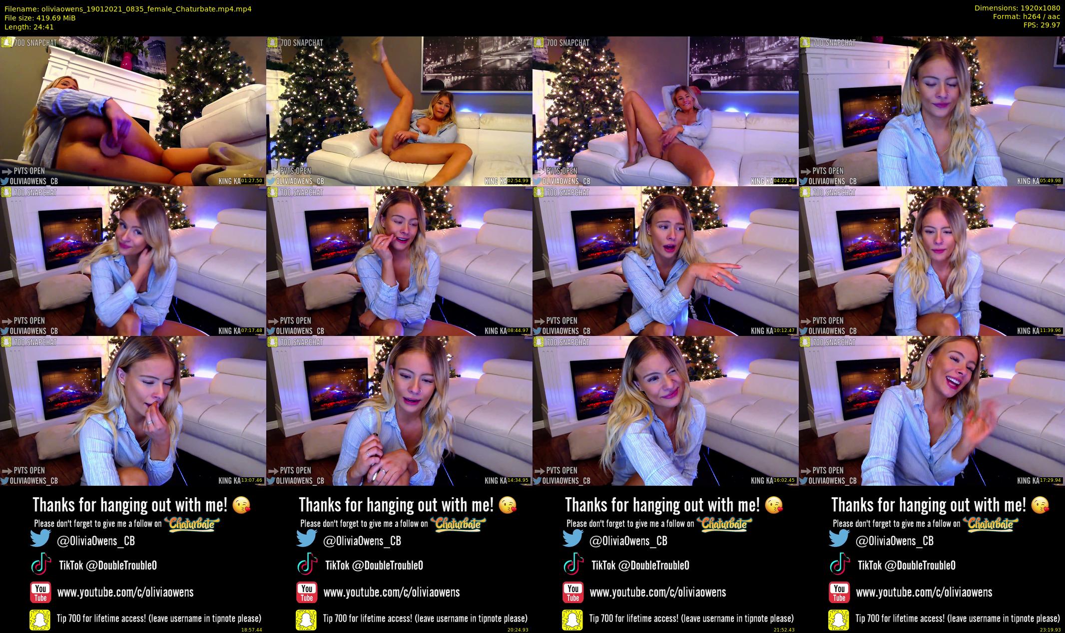 oliviaowens — 25 minute Chaturbate female cam show recording, 1080p, Jan 19, 2021
