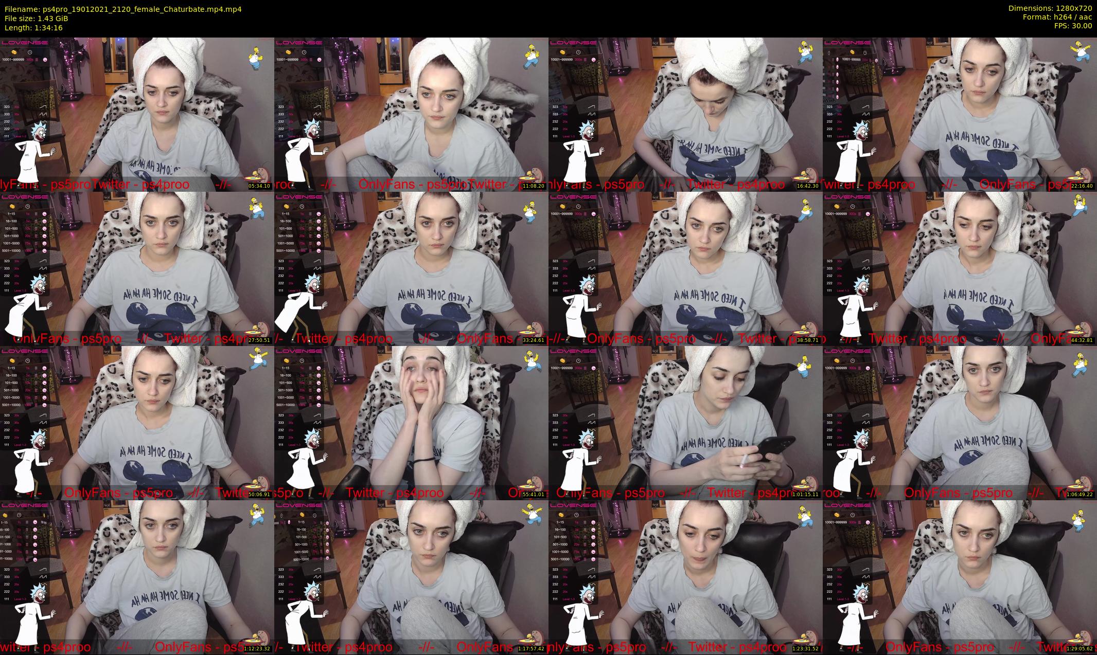 ps4pro — 95 minute Chaturbate female cam show recording, 720p, Jan 19, 2021