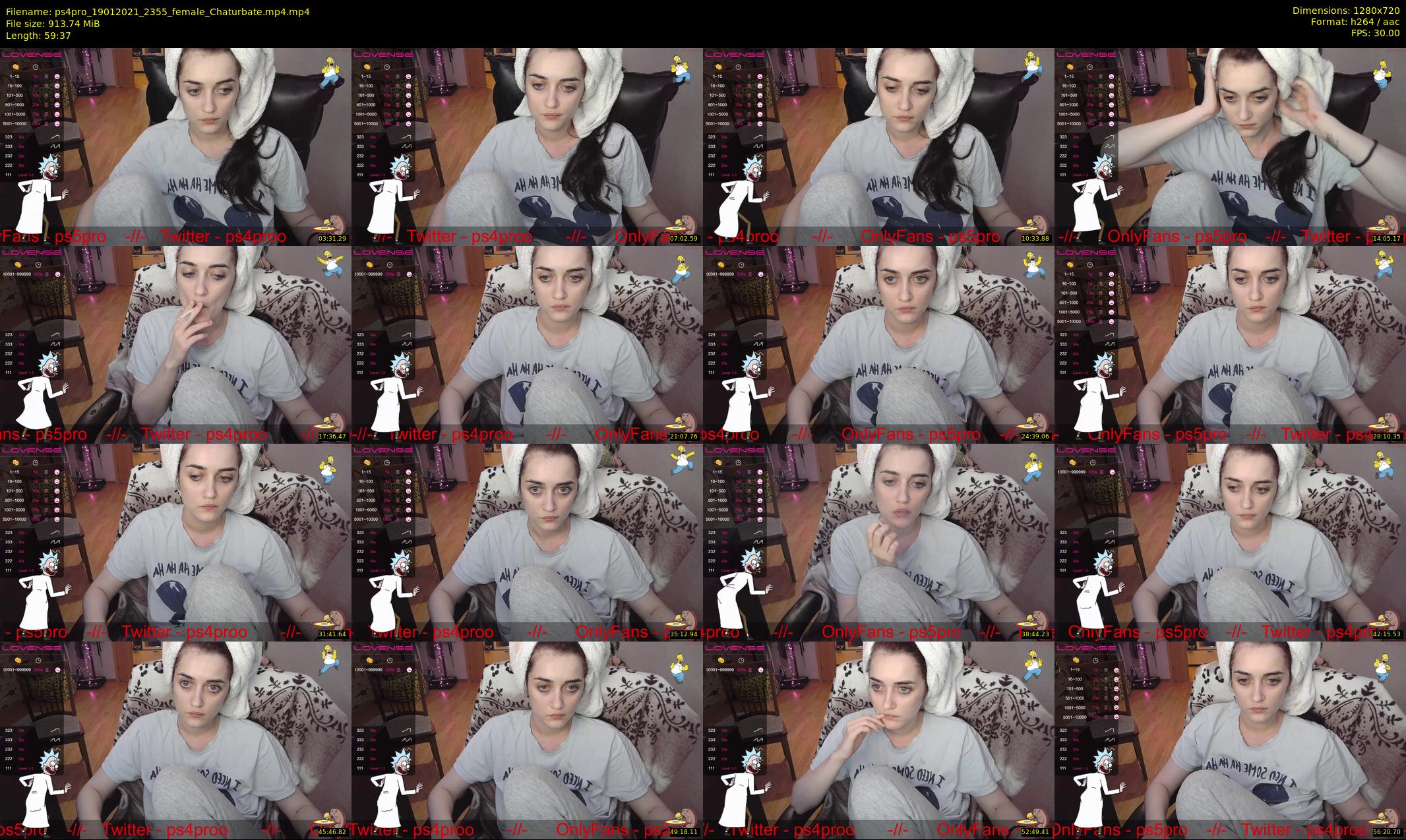 ps4pro — 60 minute Chaturbate female cam show recording, 720p, Jan 19, 2021