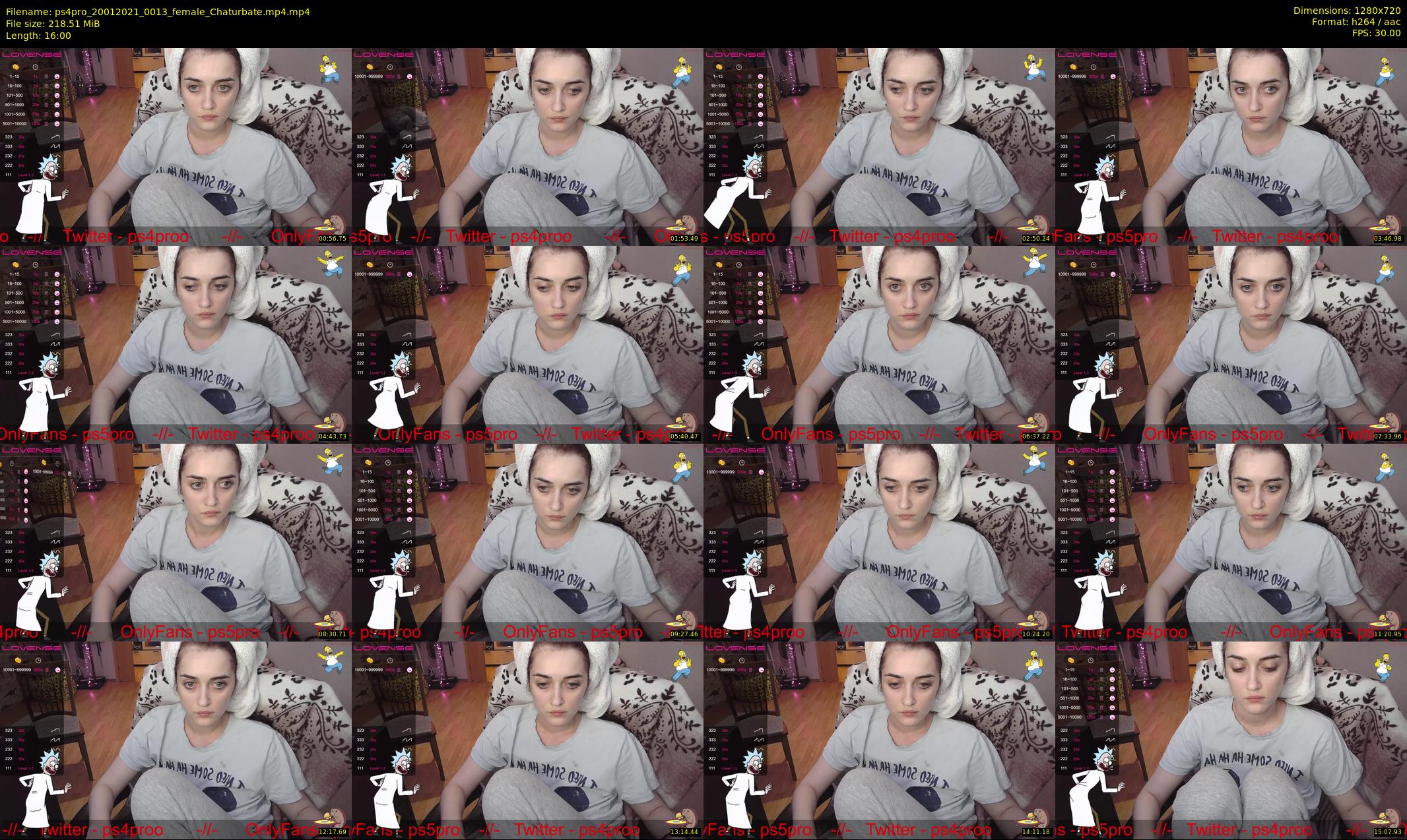 ps4pro — 16 minute Chaturbate female cam show recording, 720p, Jan 20, 2021