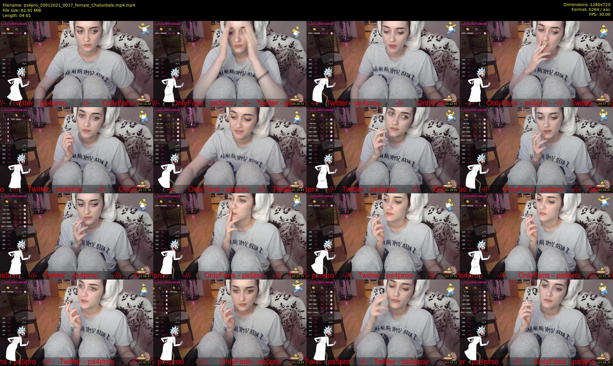 ps4pro — 5 minute Chaturbate female cam show recording, 720p, Jan 20, 2021