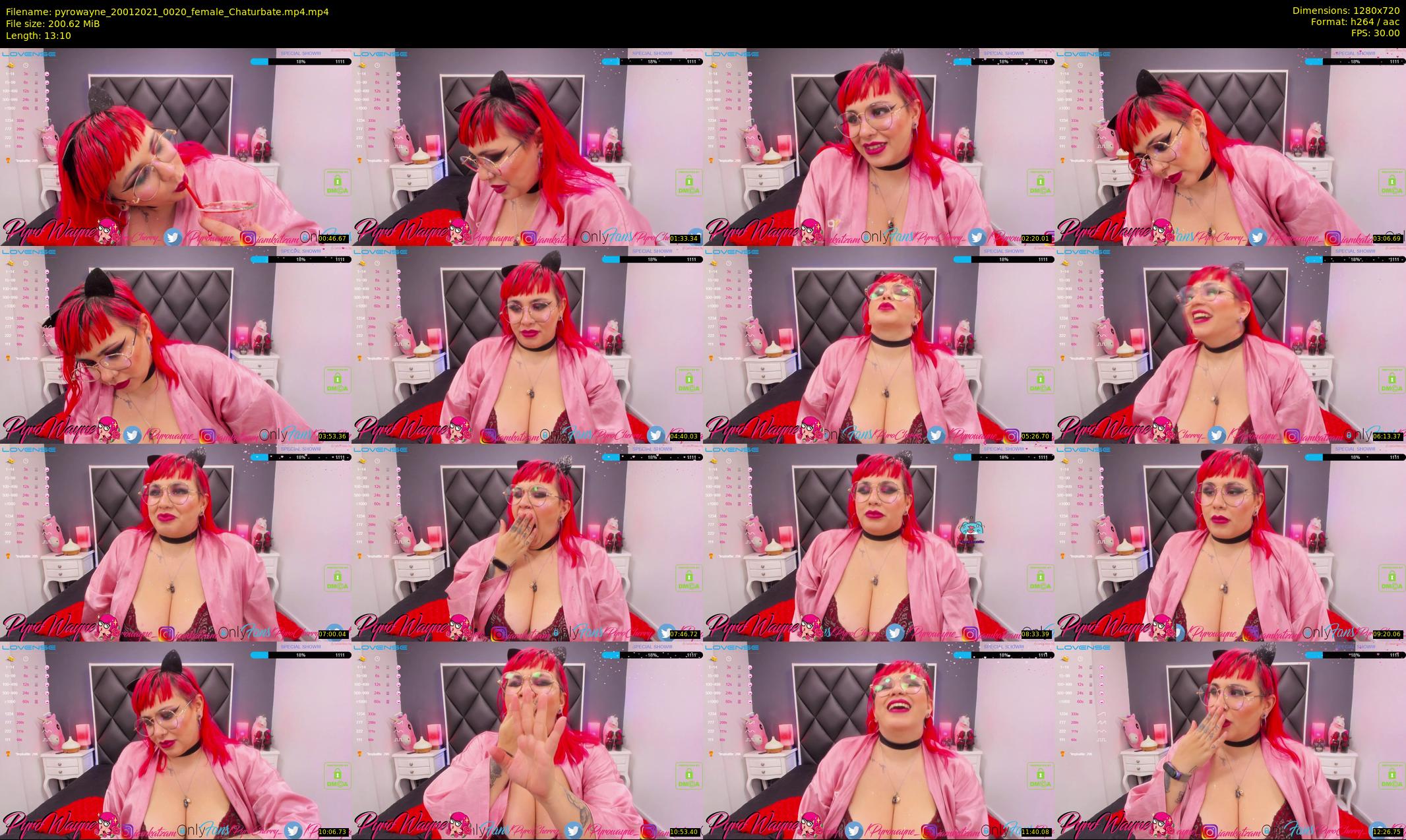pyrowayne — 14 minute Chaturbate female cam show recording, 720p, Jan 20, 2021