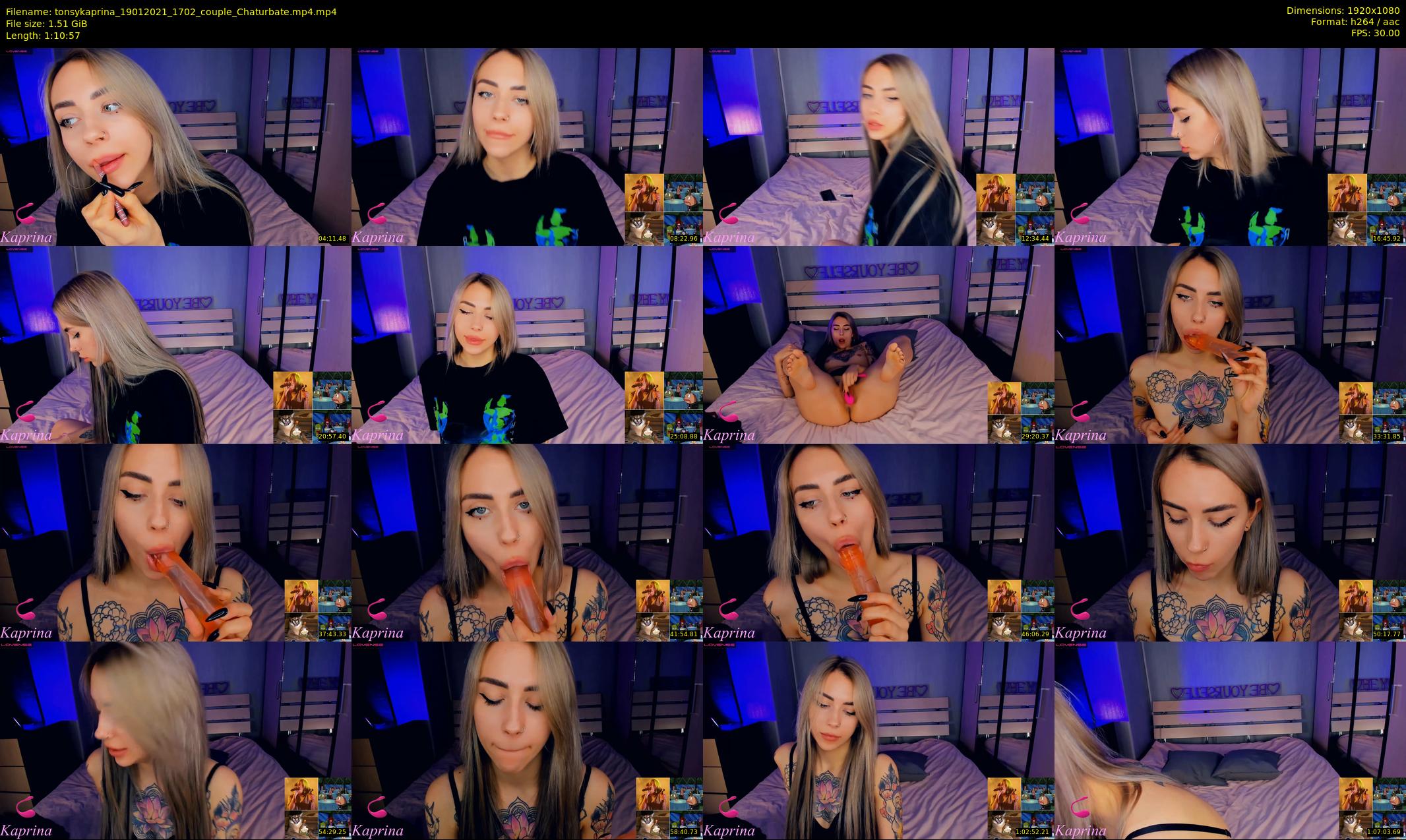 tonsykaprina — 71 minute Chaturbate couple cam show recording, 1080p, Jan 19, 2021