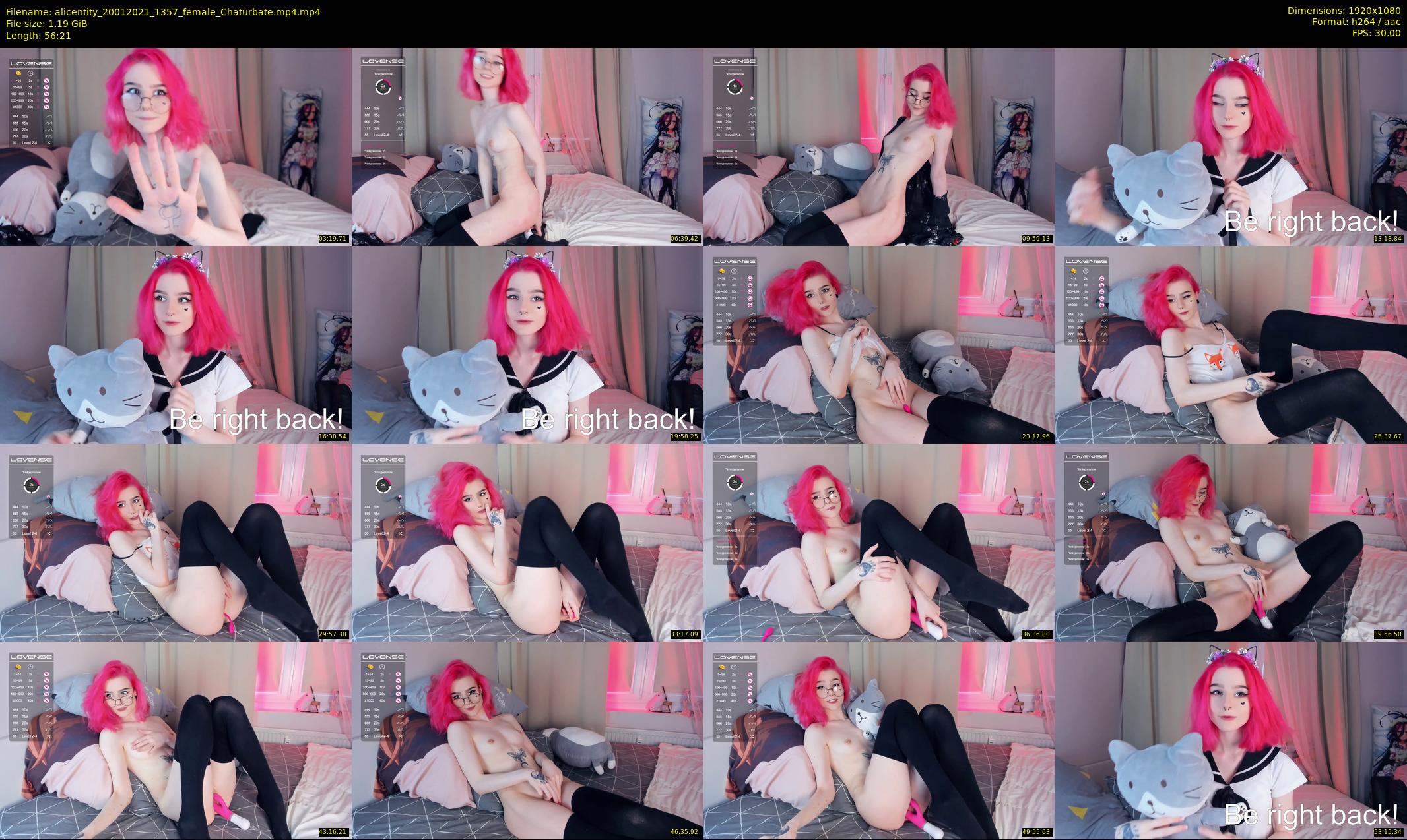 alicentity — 57 minute Chaturbate female cam show recording, 1080p, Jan 20, 2021