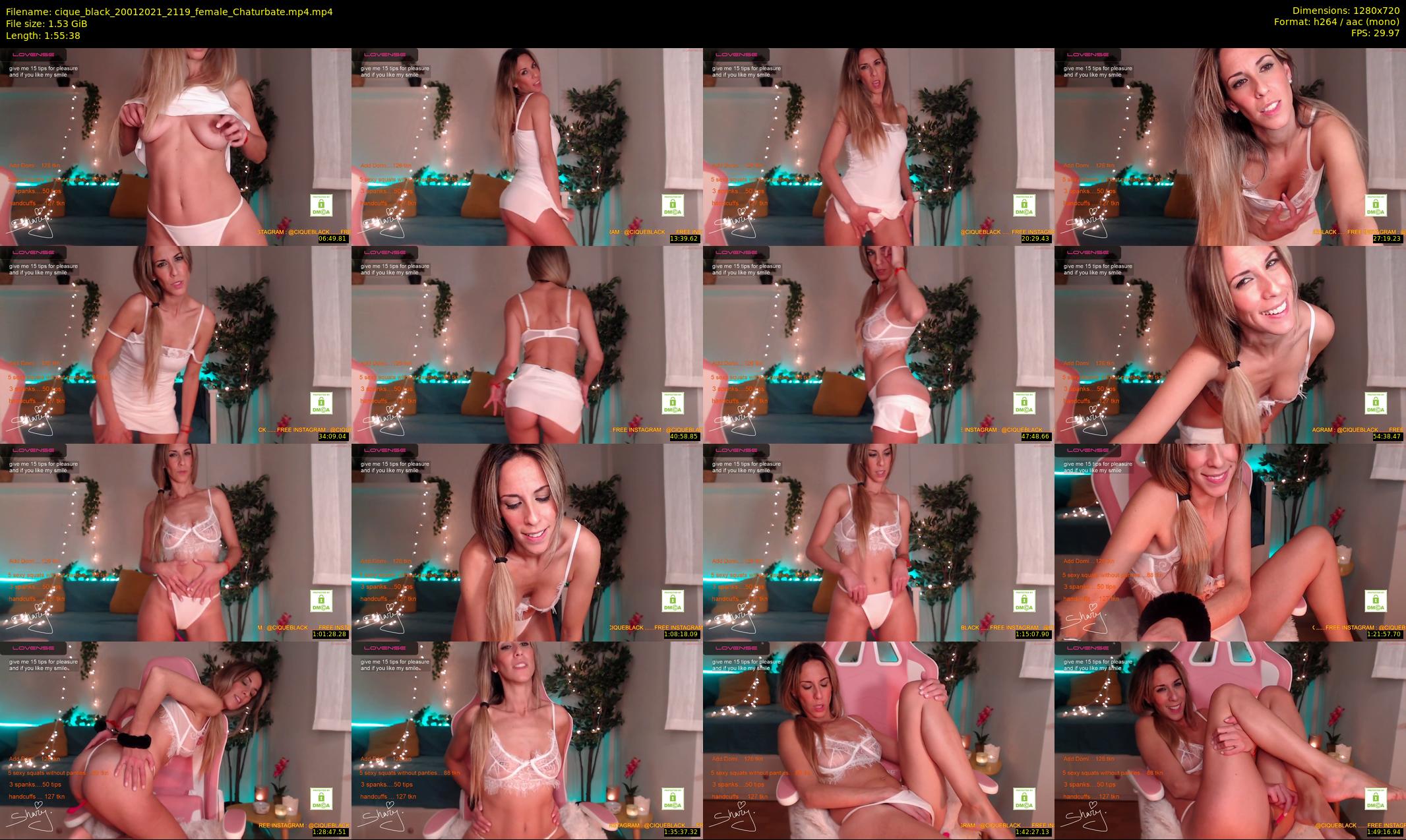 cique_black — 116 minute Chaturbate female cam show recording, 720p, Jan 20, 2021