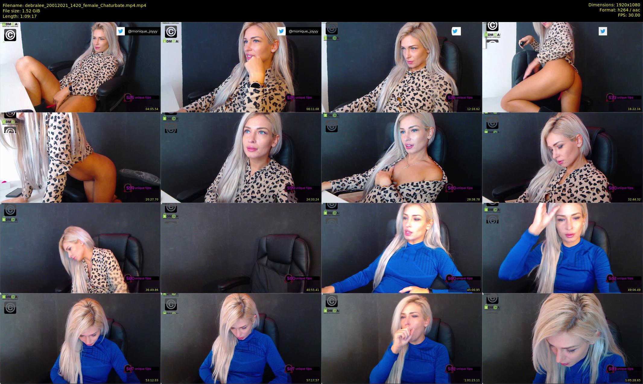 debralee — 70 minute Chaturbate female cam show recording, 1080p, Jan 20, 2021