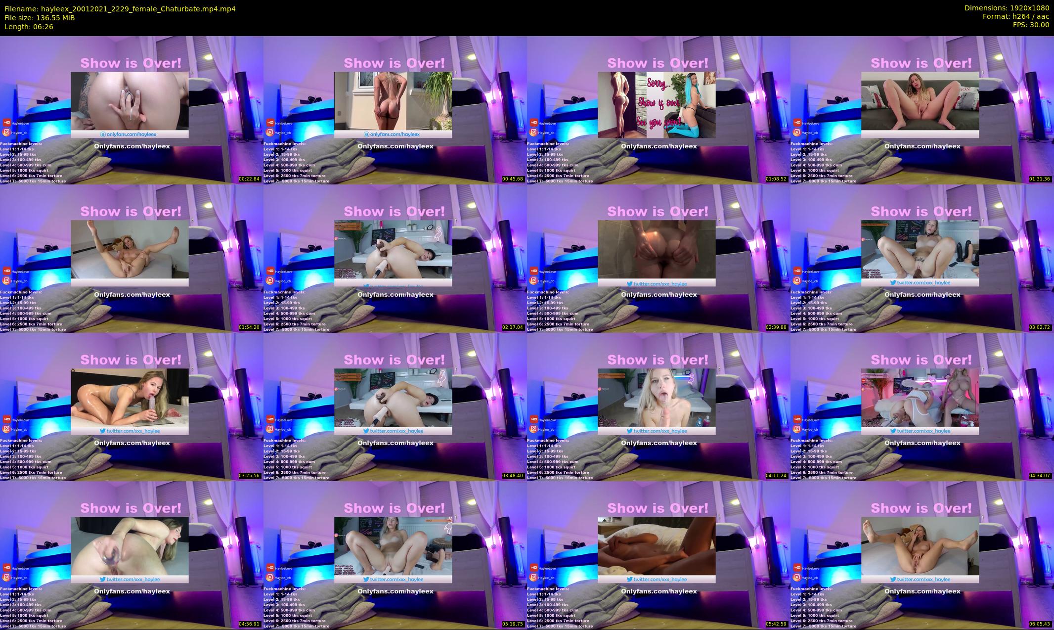 hayleex — 7 minute Chaturbate female cam show recording, 1080p, Jan 20, 2021