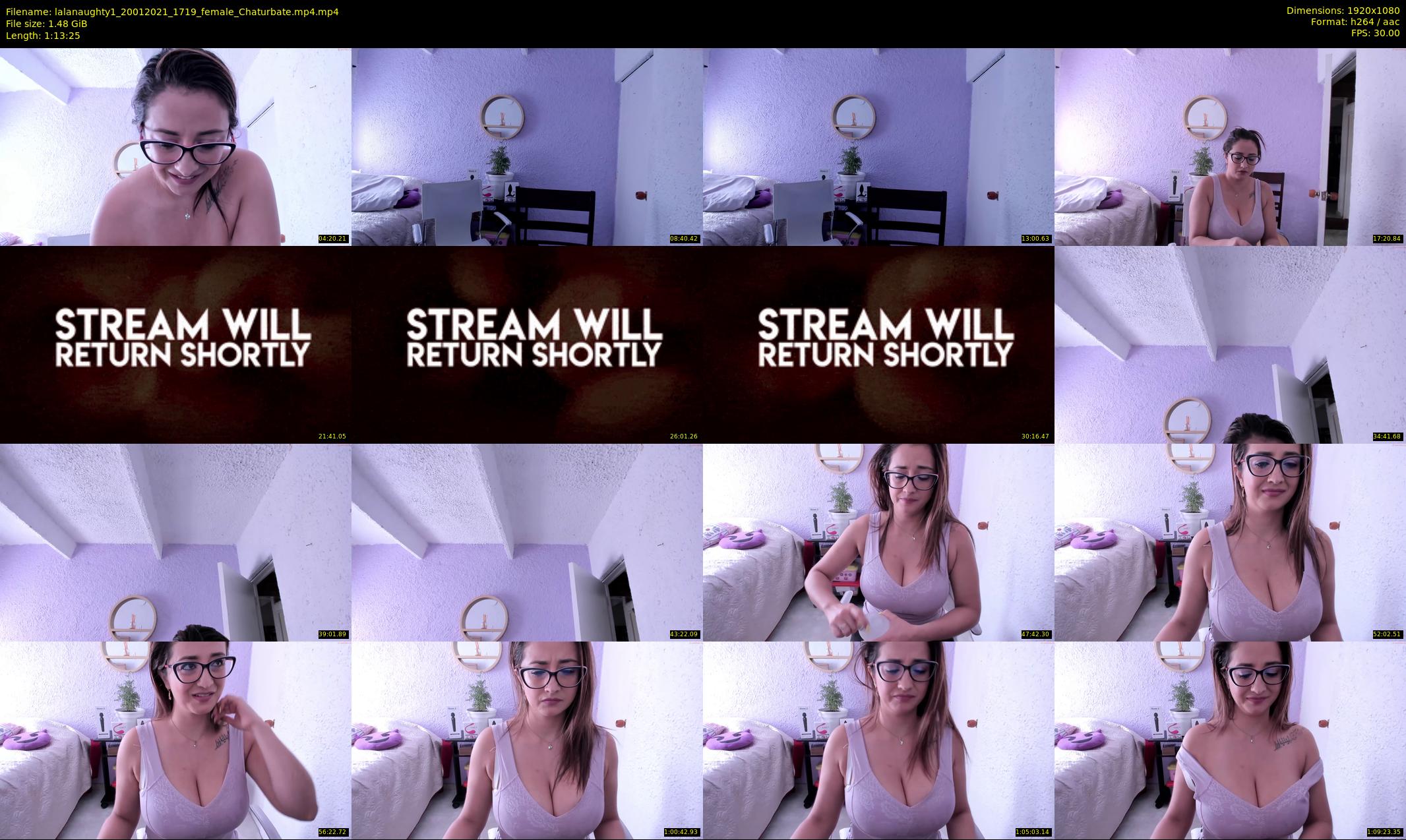 lalanaughty1 — 74 minute Chaturbate female cam show recording, 1080p, Jan 20, 2021
