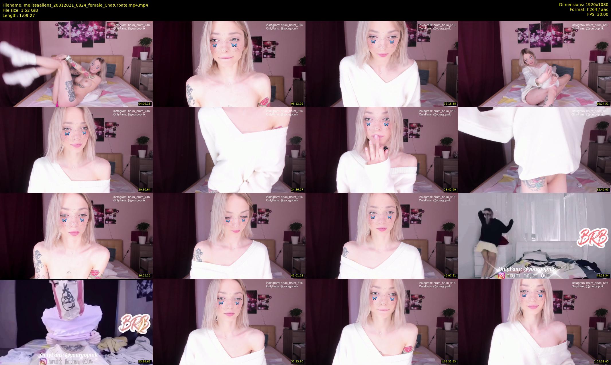 melissaallens — 70 minute Chaturbate female cam show recording, 1080p, Jan 20, 2021