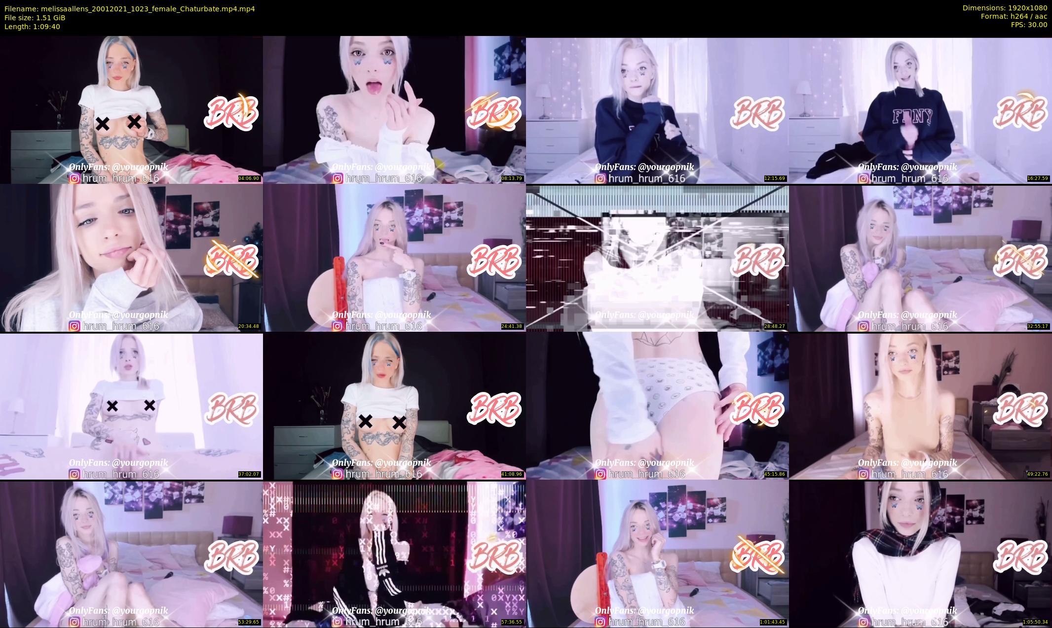 melissaallens — 70 minute Chaturbate female cam show recording, 1080p, Jan 20, 2021