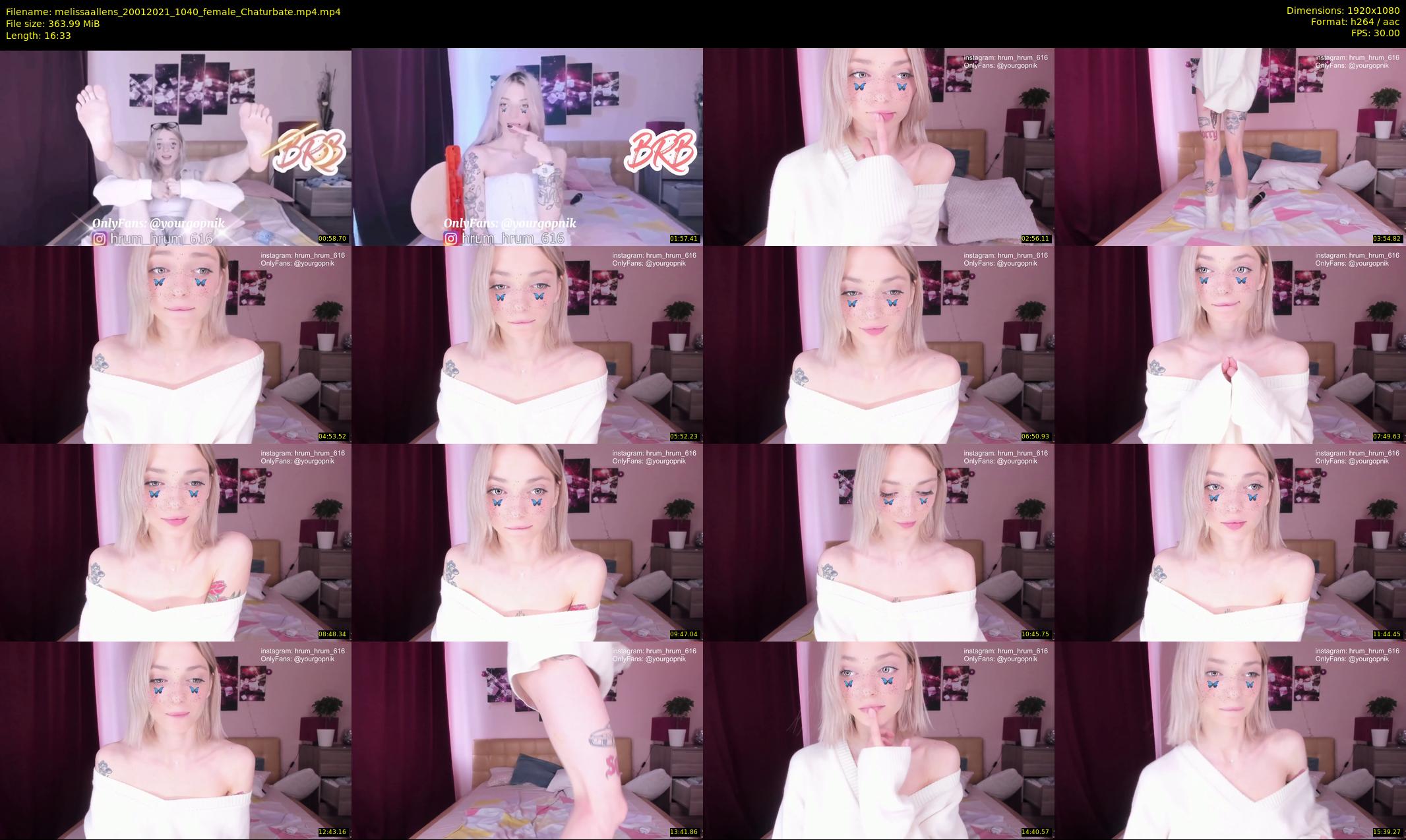 melissaallens — 17 minute Chaturbate female cam show recording, 1080p, Jan 20, 2021