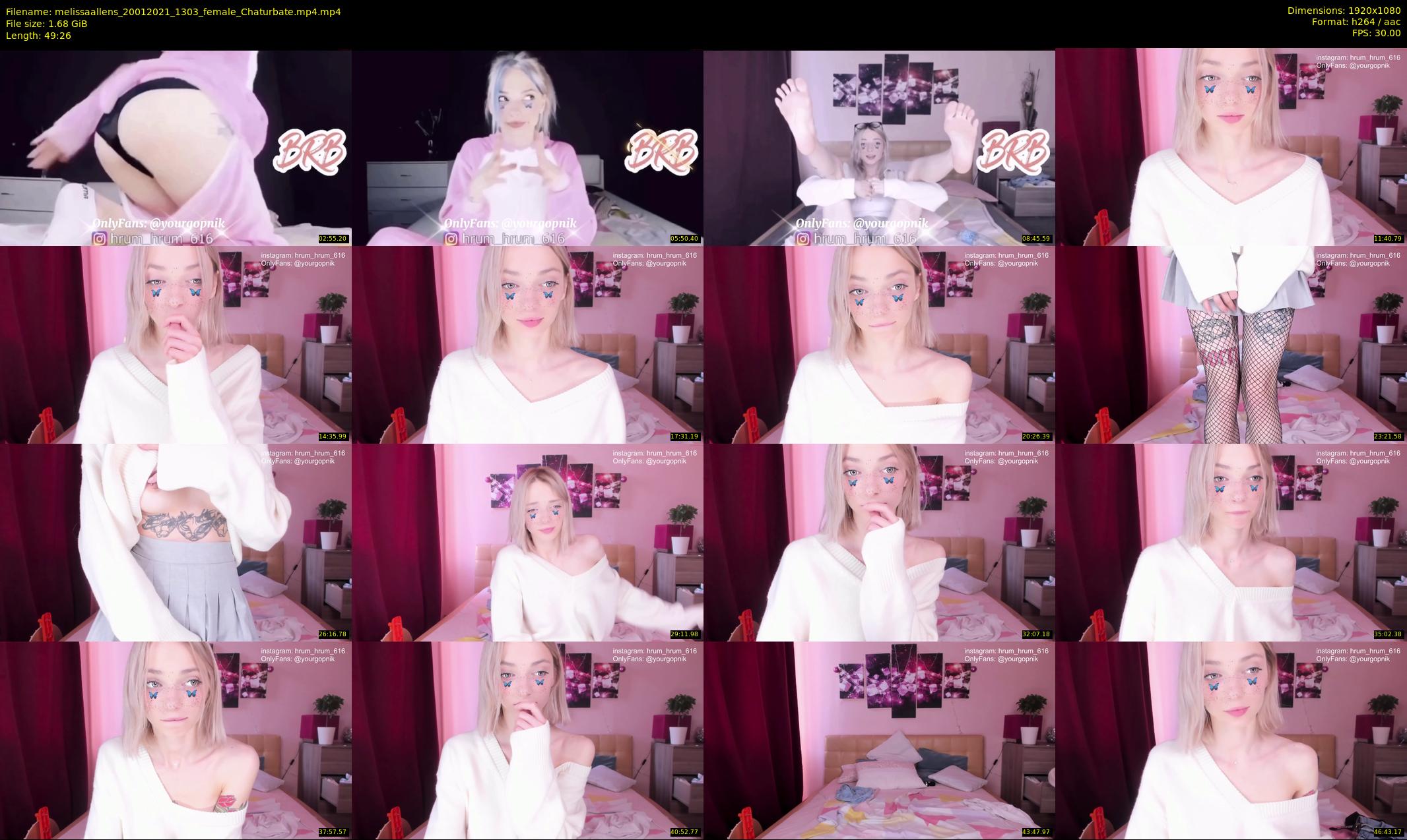melissaallens — 50 minute Chaturbate female cam show recording, 1080p, Jan 20, 2021