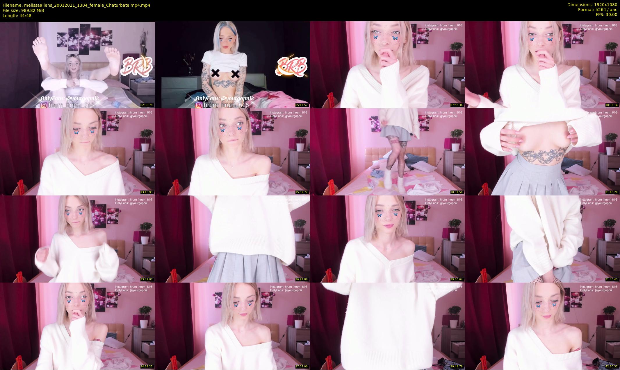 melissaallens — 45 minute Chaturbate female cam show recording, 1080p, Jan 20, 2021