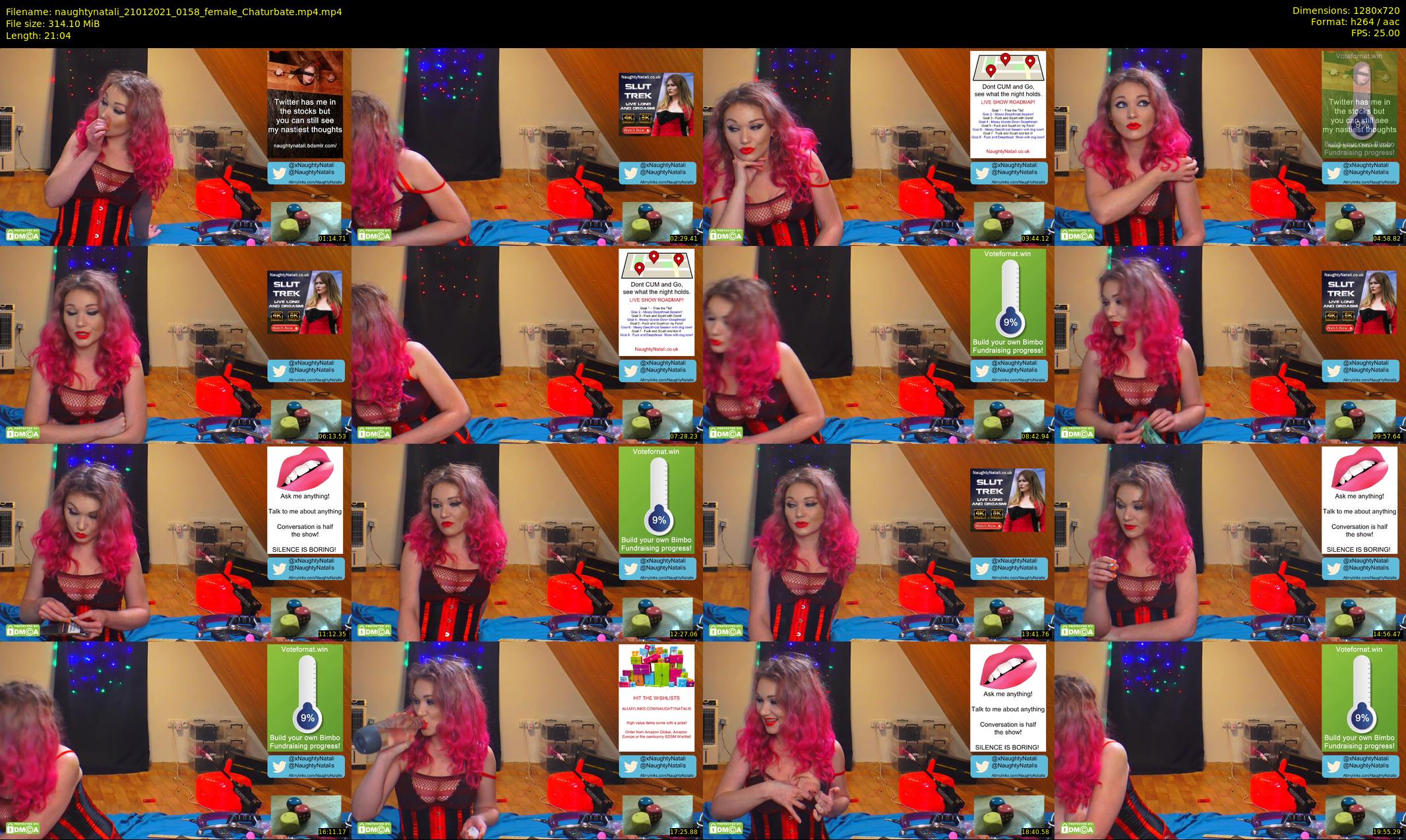 naughtynatali — 22 minute Chaturbate female cam show recording, 720p, Jan 21, 2021