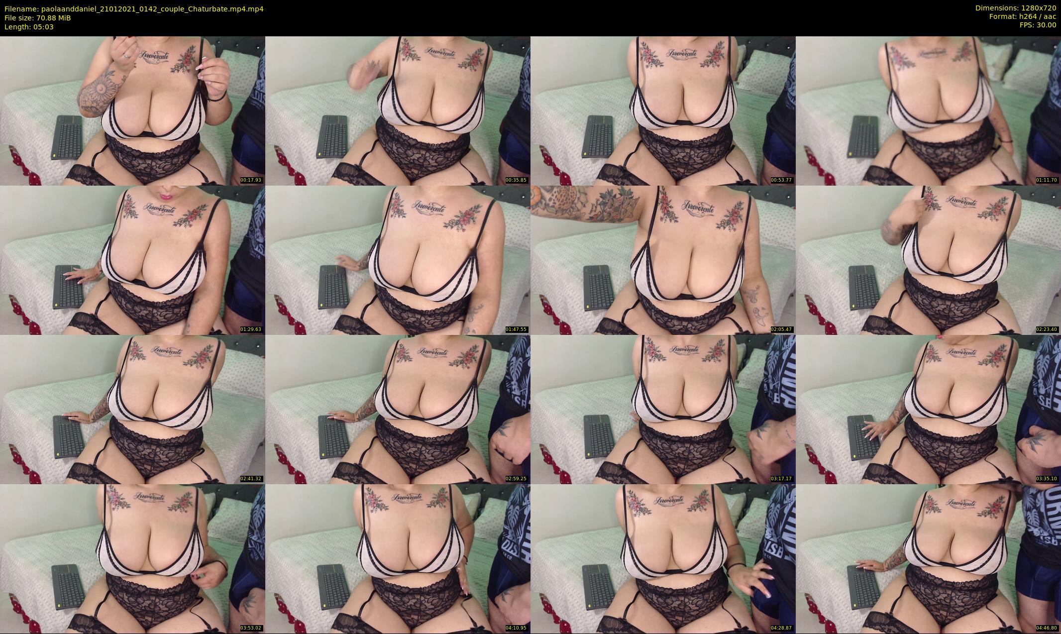 paolaanddaniel — 6 minute Chaturbate couple cam show recording, 720p, Jan 21, 2021
