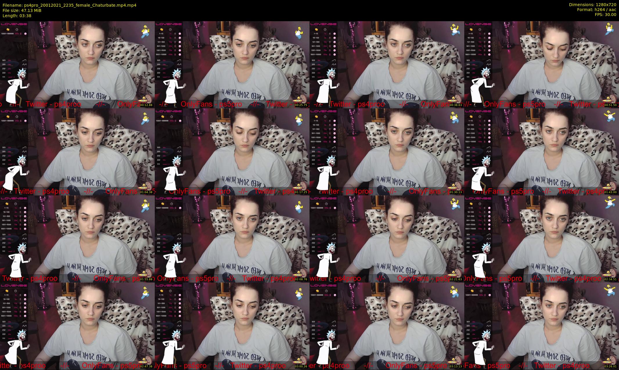 ps4pro — 4 minute Chaturbate female cam show recording, 720p, Jan 20, 2021