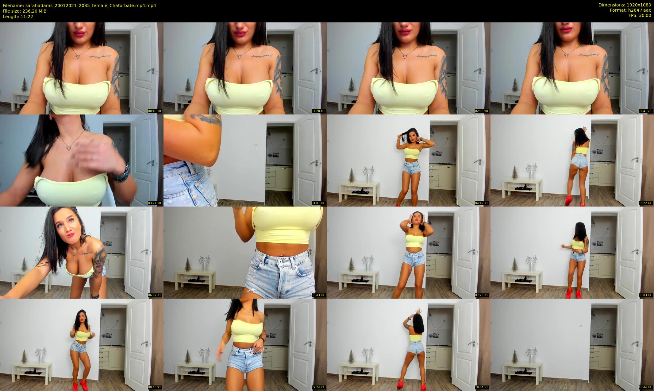 sarahadams — 12 minute Chaturbate female cam show recording, 1080p, Jan 20, 2021