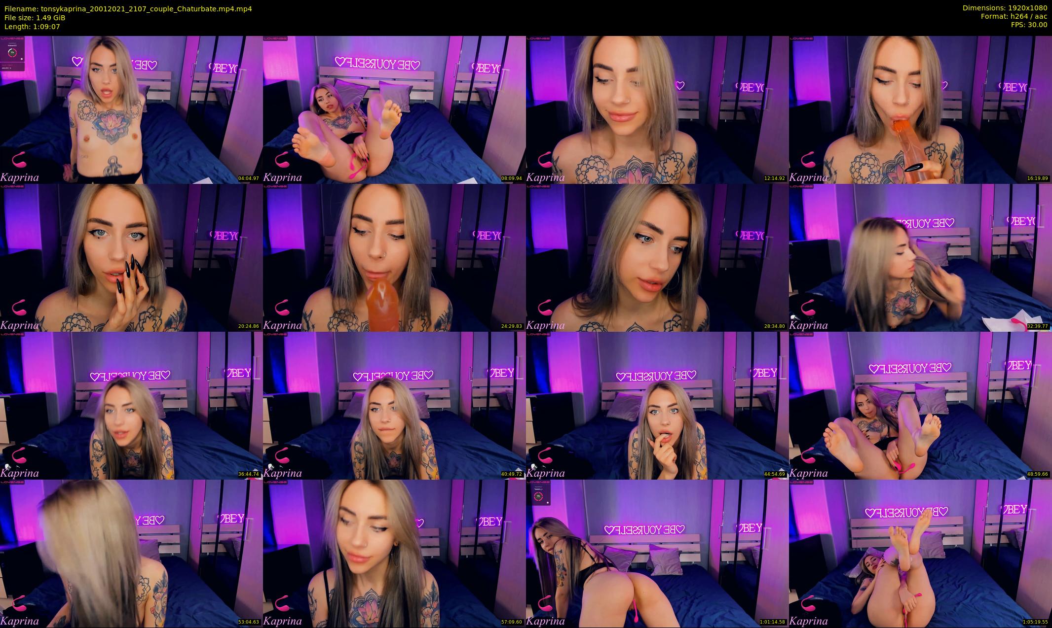 tonsykaprina — 70 minute Chaturbate couple cam show recording, 1080p, Jan 20, 2021