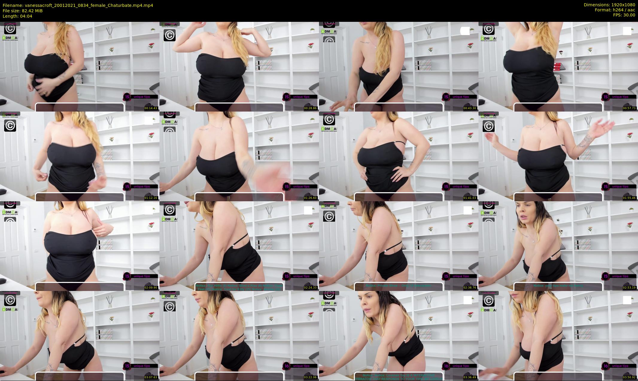 vanessacroft — 5 minute Chaturbate female cam show recording, 1080p, Jan 20, 2021