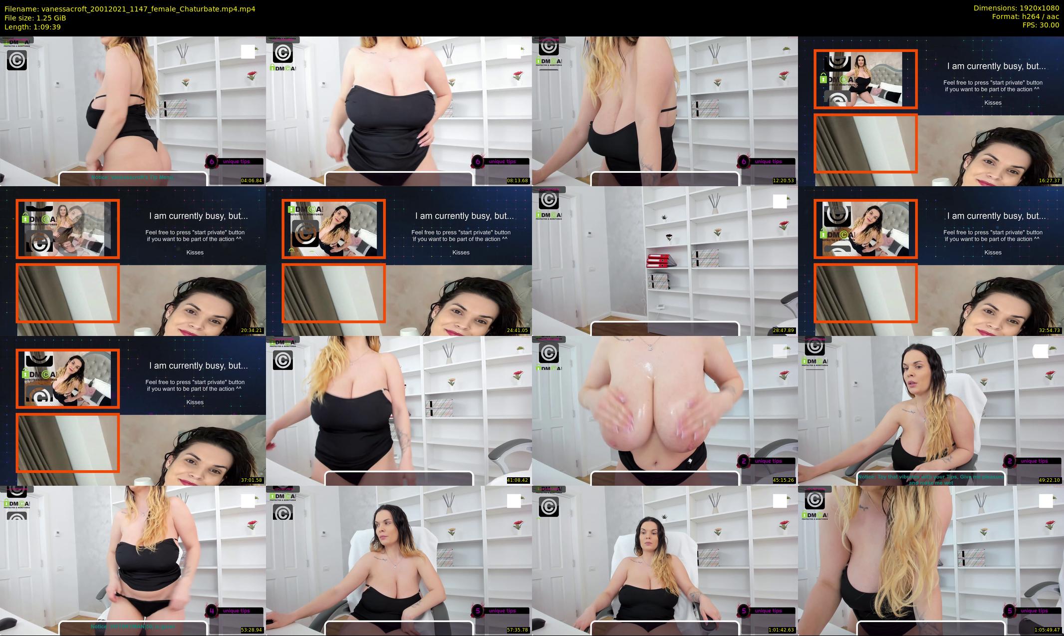 vanessacroft — 70 minute Chaturbate female cam show recording, 1080p, Jan 20, 2021