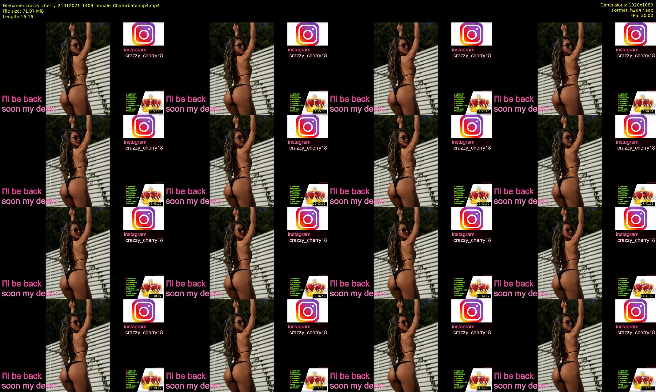 crazzy_cherry — 17 minute Chaturbate female cam show recording, 1080p, Jan 21, 2021