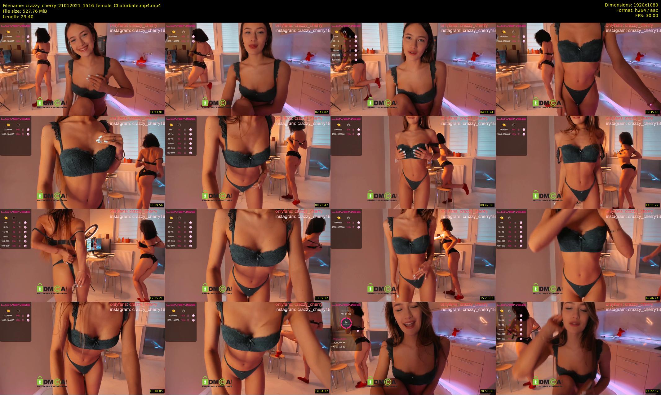 crazzy_cherry — 24 minute Chaturbate female cam show recording, 1080p, Jan 21, 2021