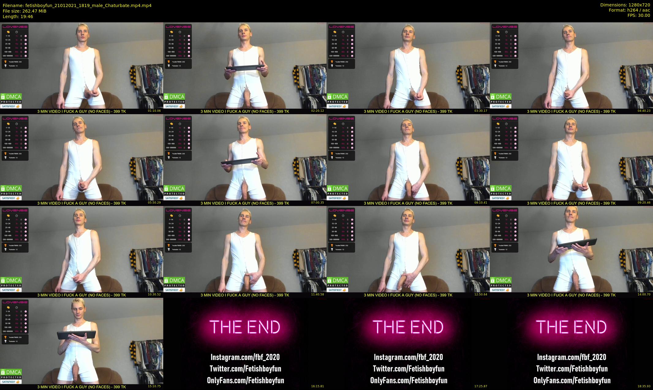 fetishboyfun — 20 minute Chaturbate male cam show recording, 720p, Jan 21, 2021