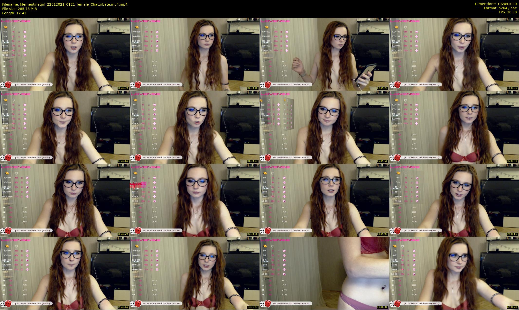 klementinagirl — 13 minute Chaturbate female cam show recording, 1080p, Jan 22, 2021