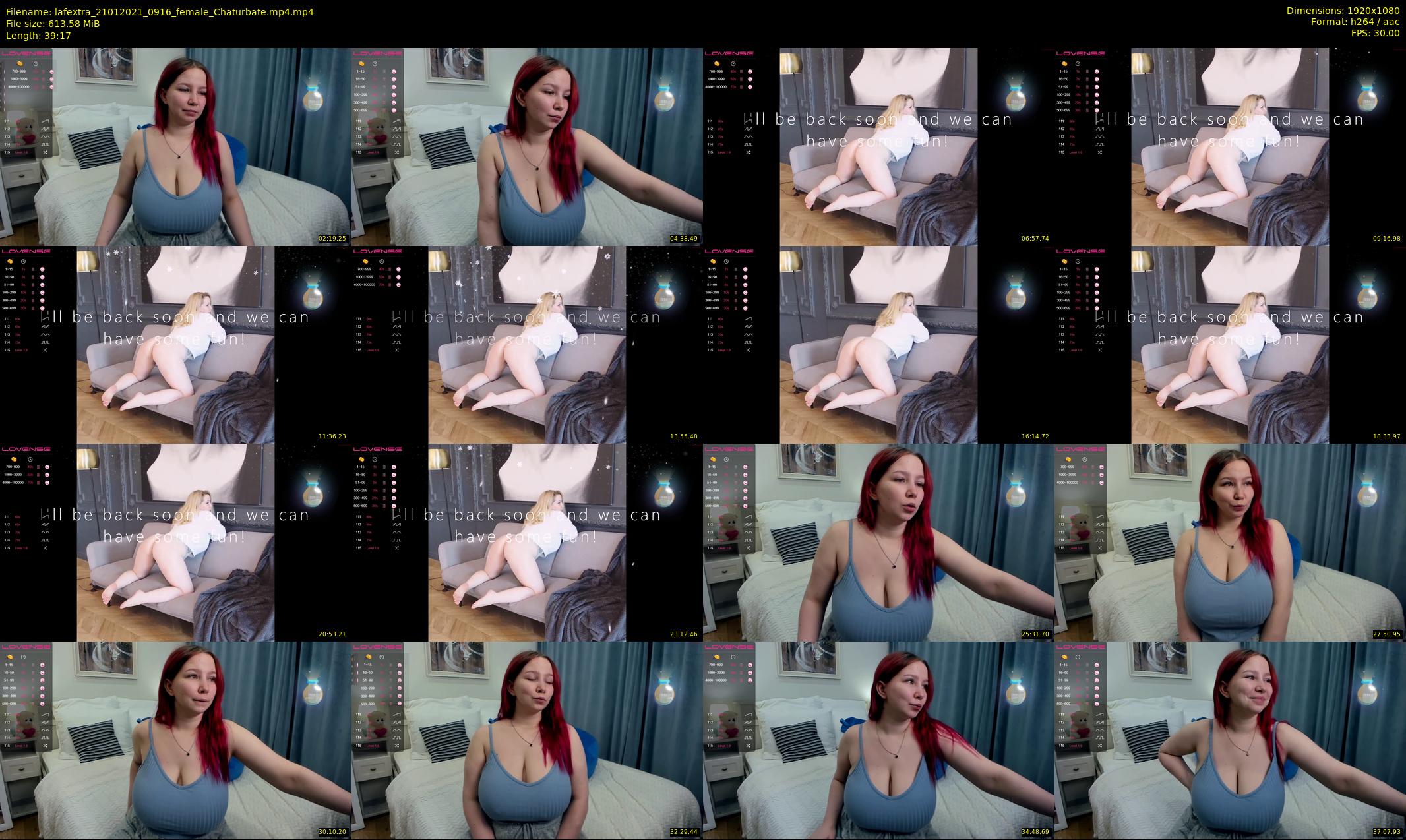 lafextra — 40 minute Chaturbate female cam show recording, 1080p, Jan 21, 2021