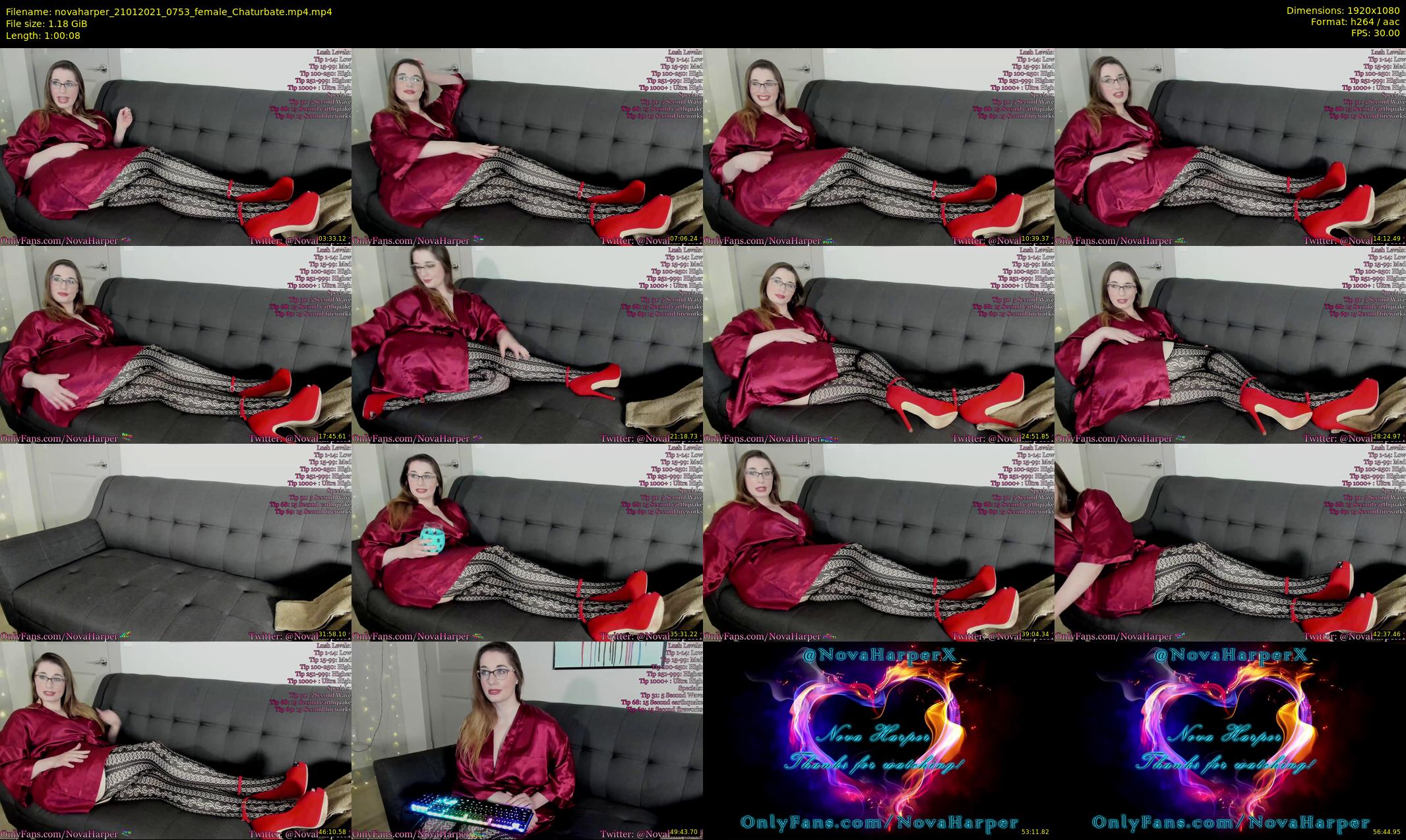 novaharper — 61 minute Chaturbate female cam show recording, 1080p, Jan 21, 2021