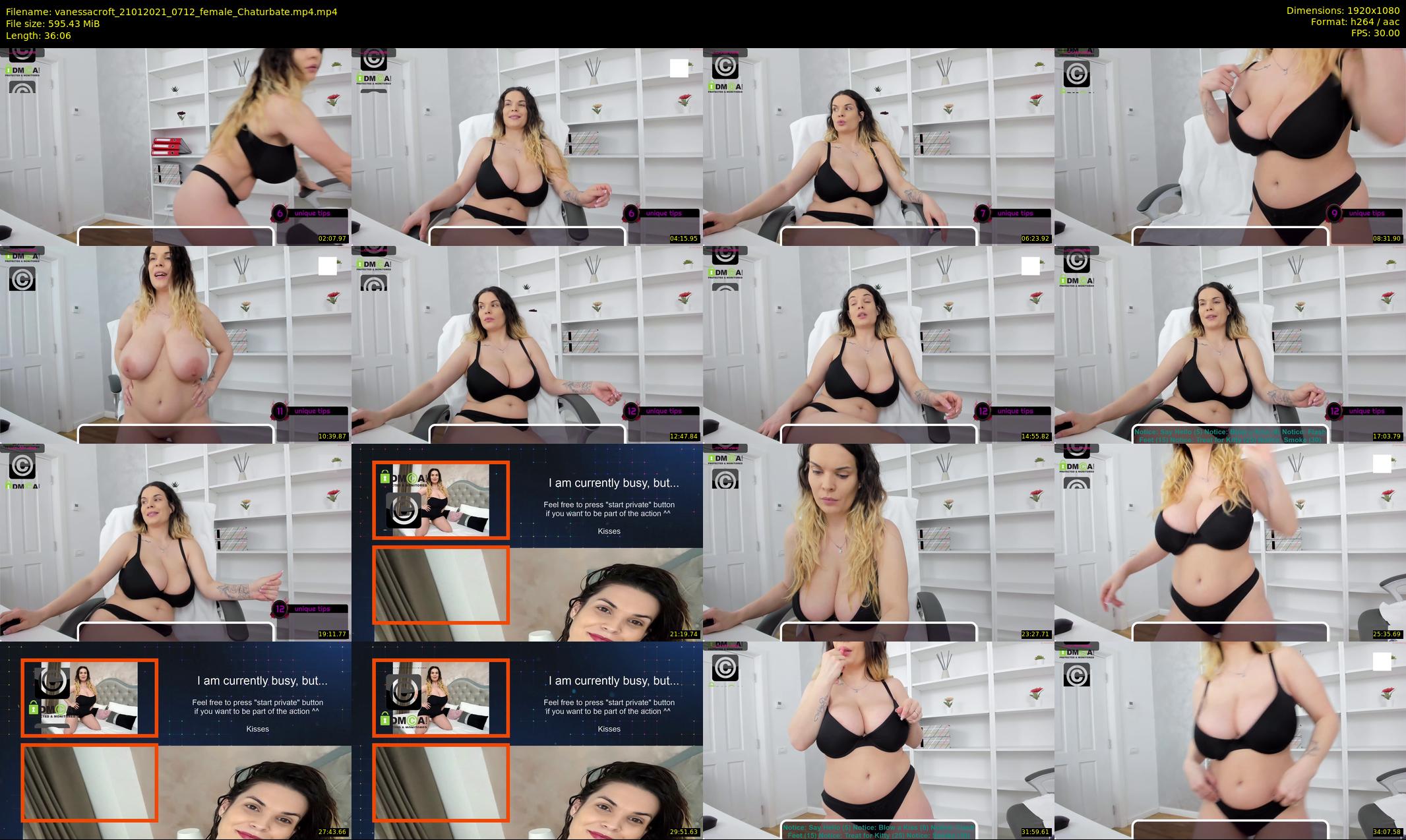 vanessacroft — 37 minute Chaturbate female cam show recording, 1080p, Jan 21, 2021