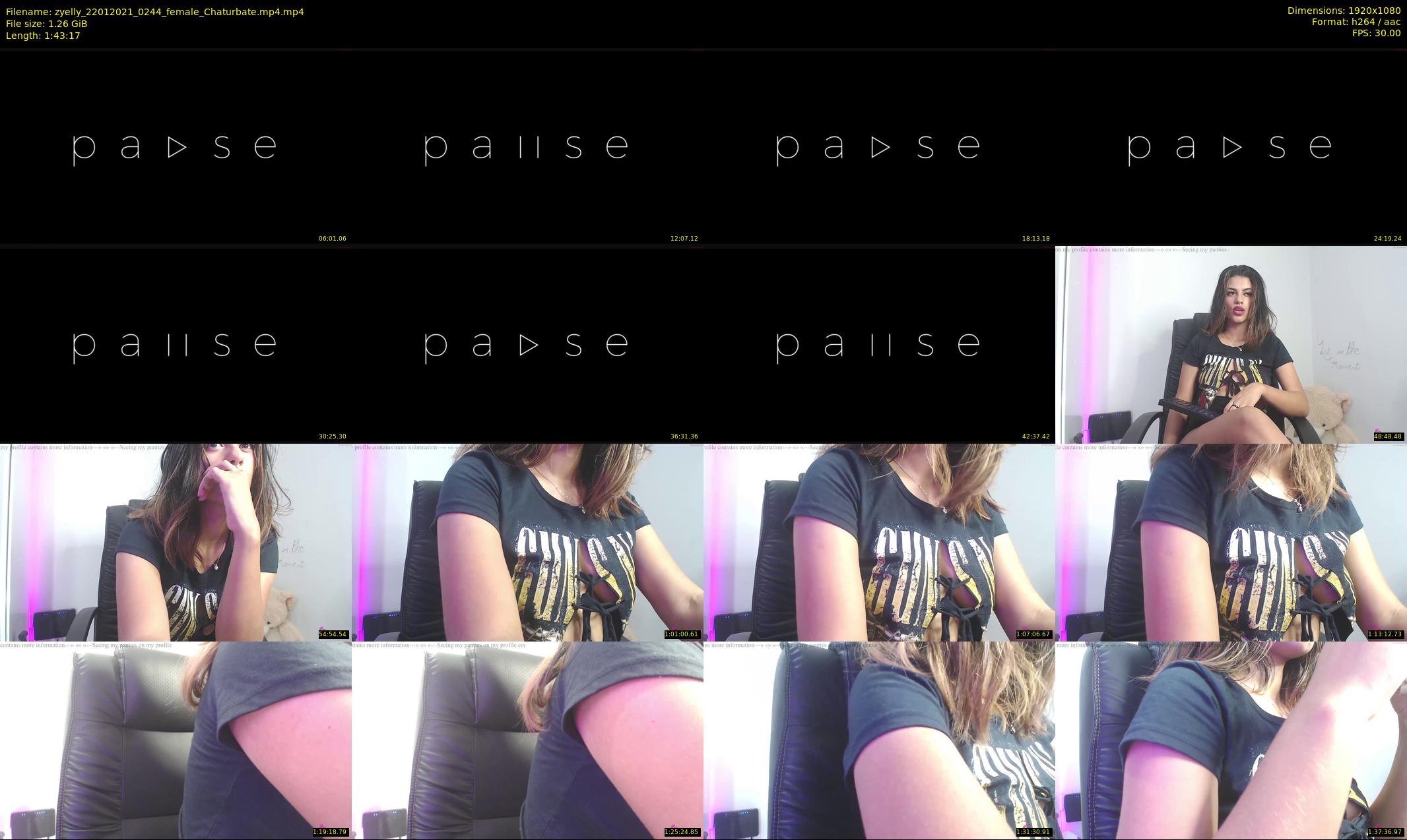 zyelly — 104 minute Chaturbate female cam show recording, 1080p, Jan 22, 2021