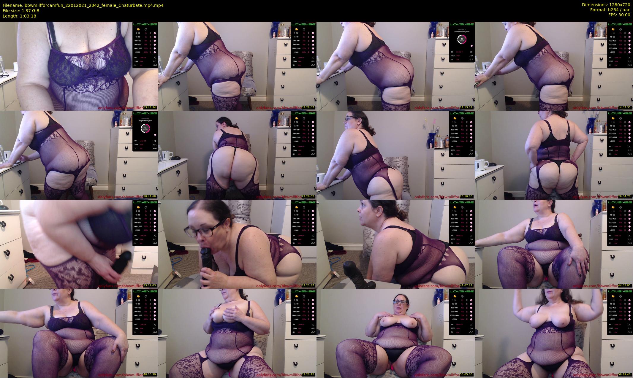 bbwmilfforcamfun — 64 minute Chaturbate female cam show recording, 720p, Jan 22, 2021