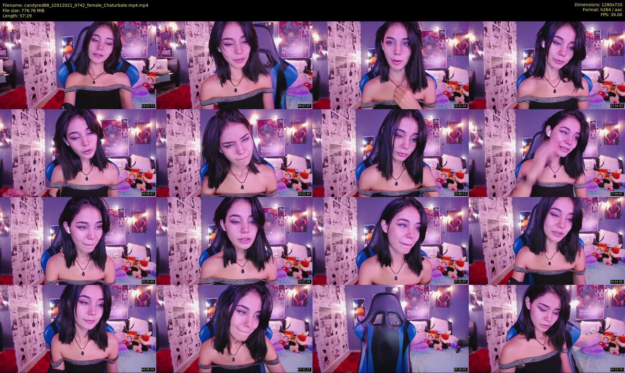candyred88 — 58 minute Chaturbate female cam show recording, 720p, Jan 22, 2021