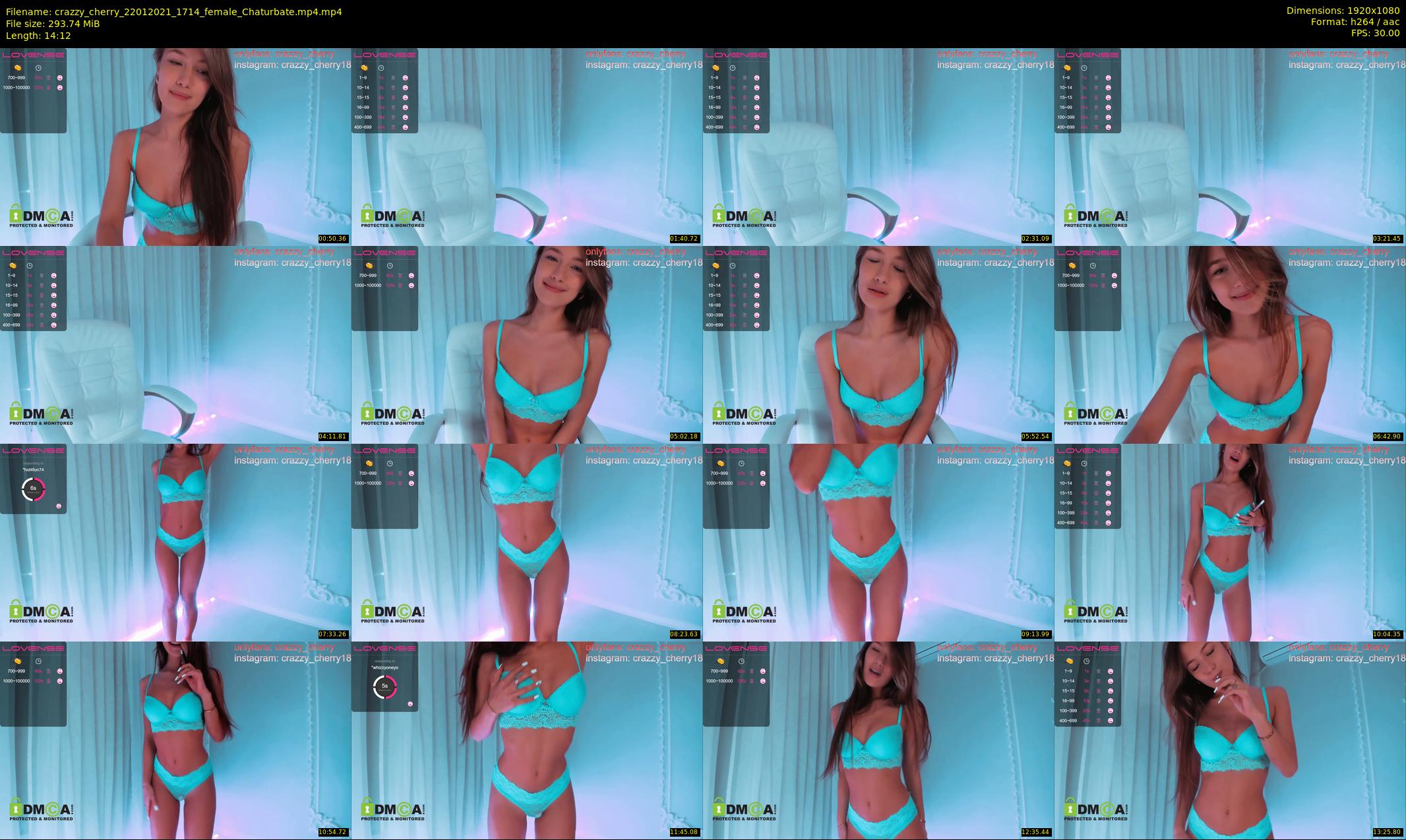 crazzy_cherry — 15 minute Chaturbate female cam show recording, 1080p, Jan 22, 2021