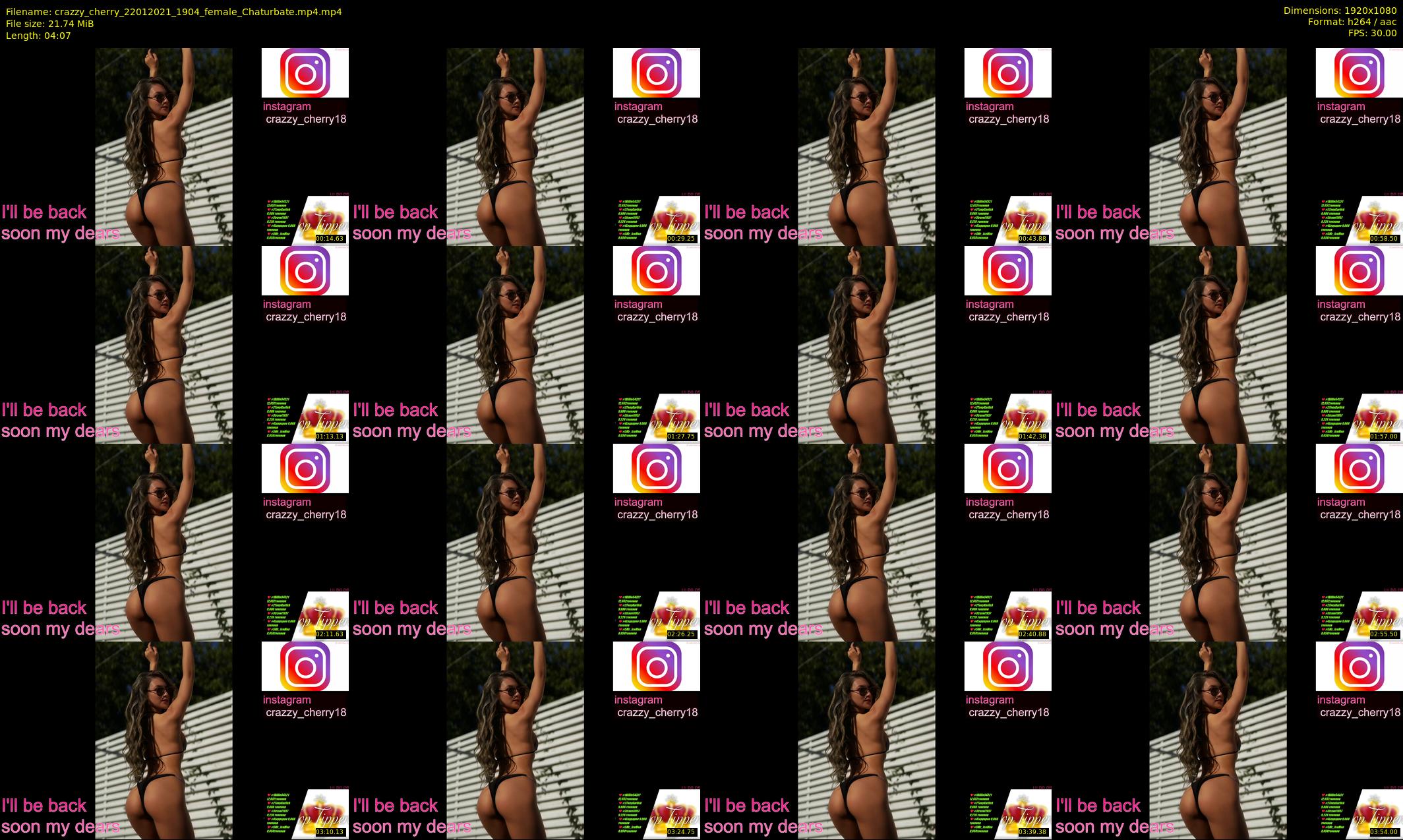 crazzy_cherry — 5 minute Chaturbate female cam show recording, 1080p, Jan 22, 2021