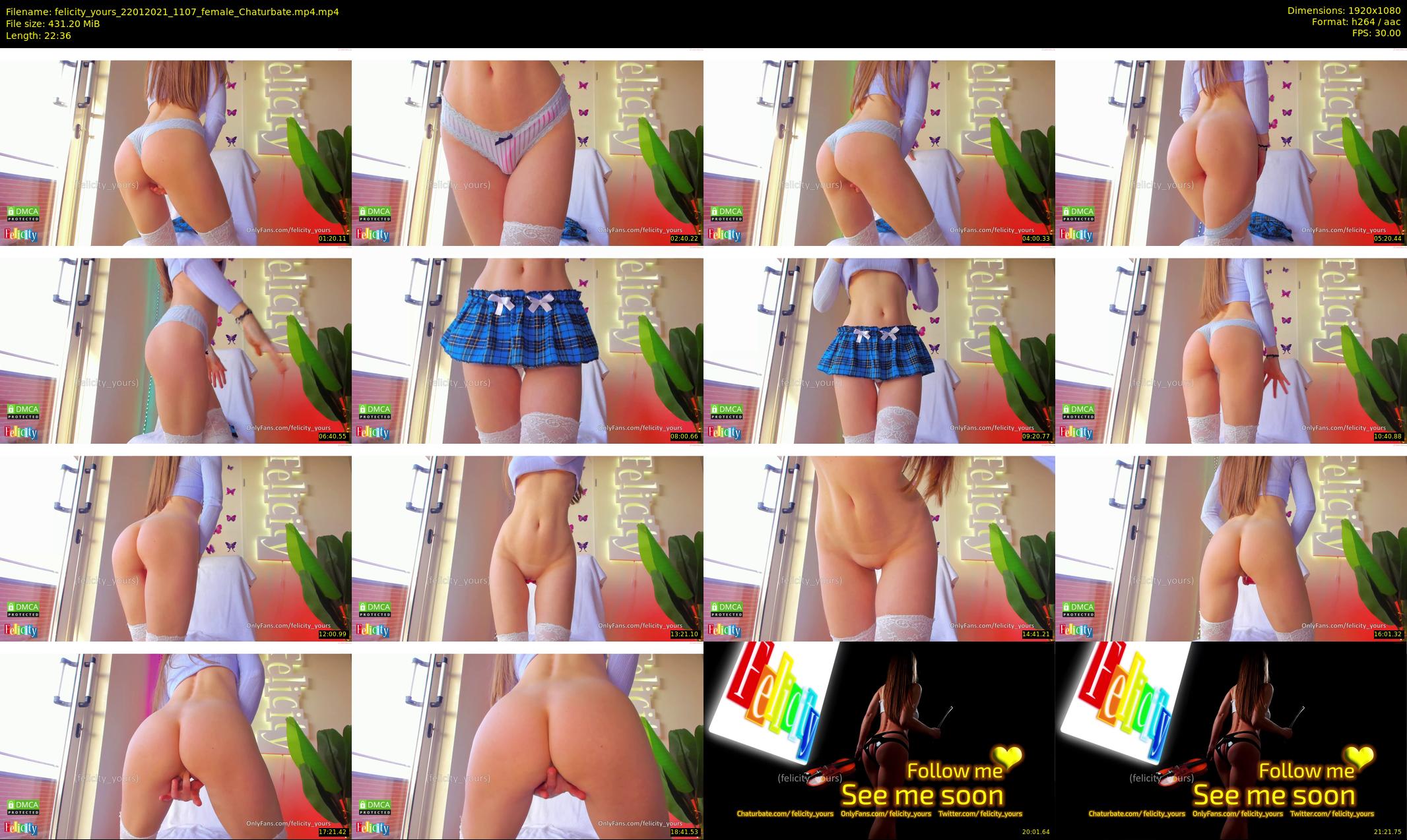 felicity_yours — 23 minute Chaturbate female cam show recording, 1080p, Jan 22, 2021