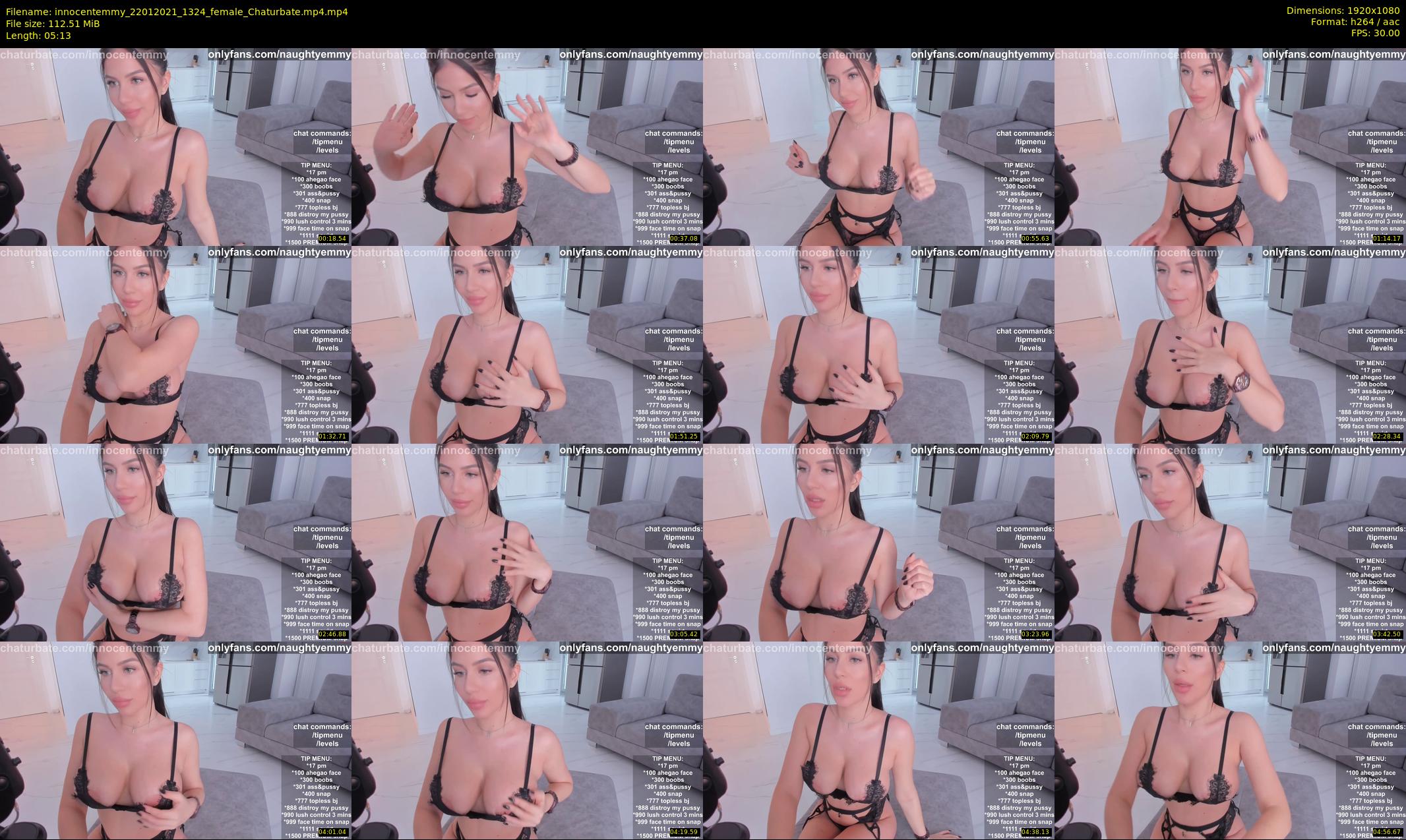 innocentemmy — 6 minute Chaturbate female cam show recording, 1080p, Jan 22, 2021
