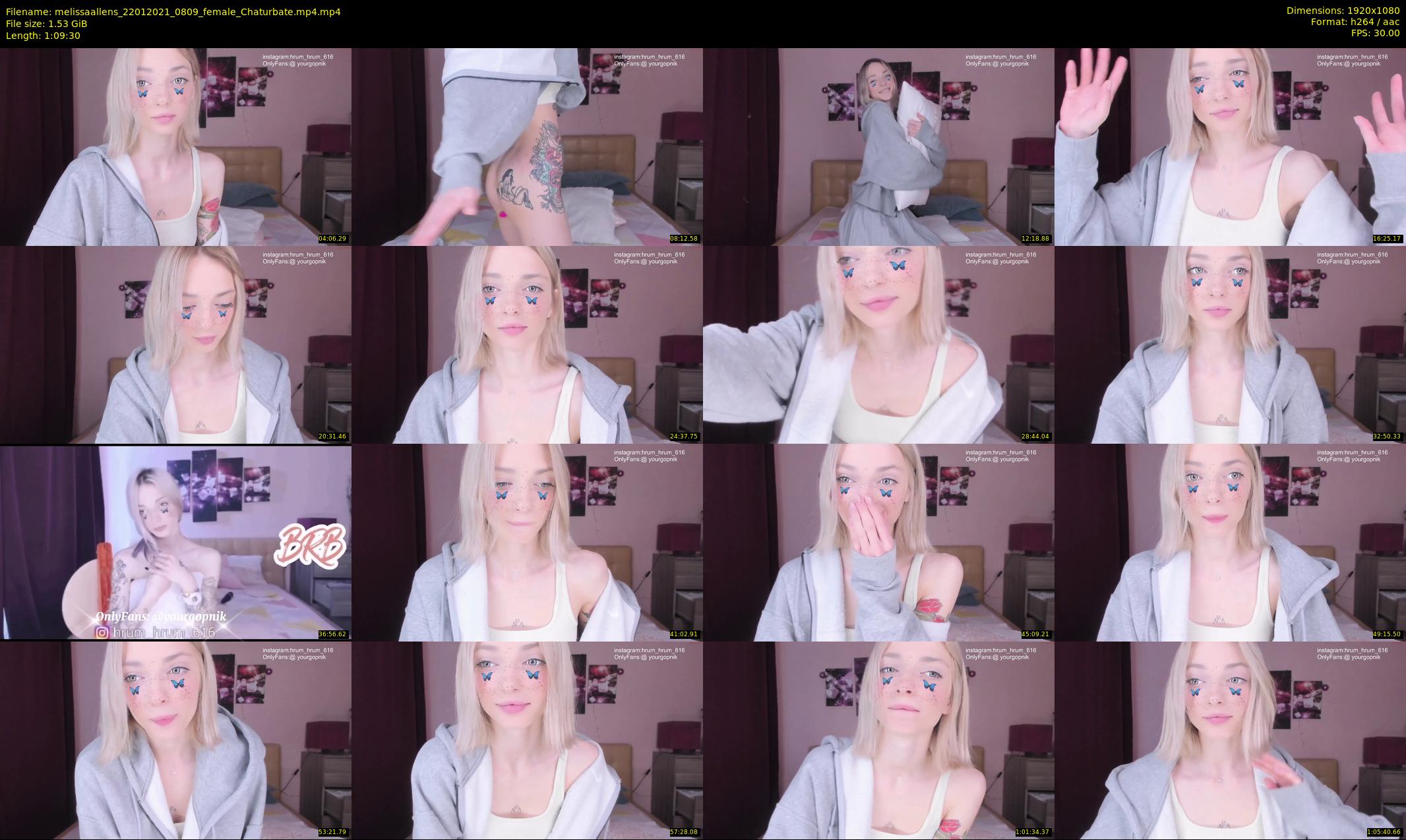 melissaallens — 70 minute Chaturbate female cam show recording, 1080p, Jan 22, 2021