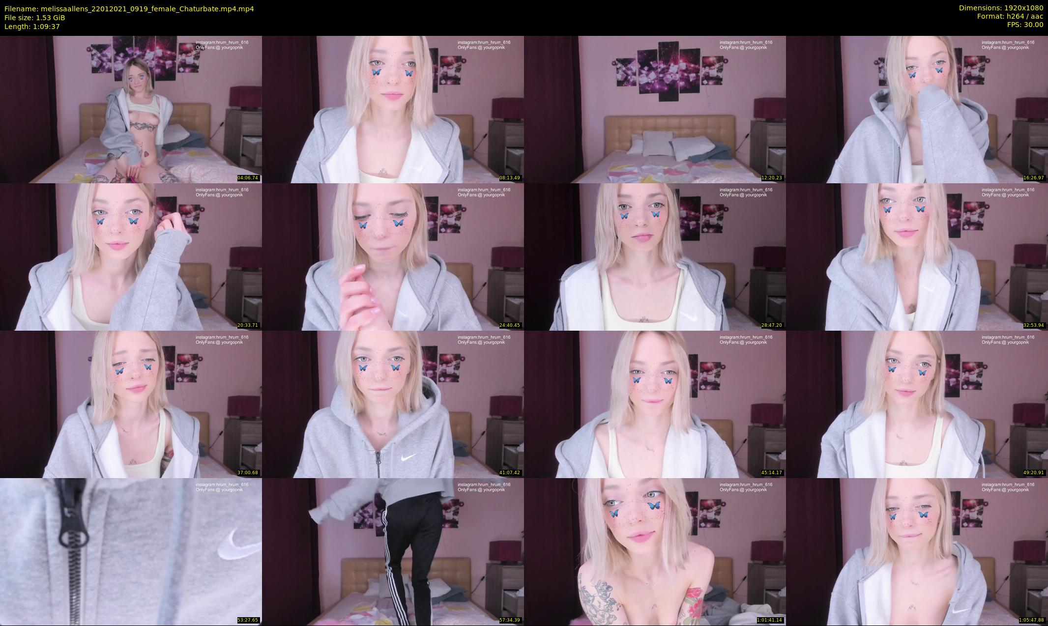 melissaallens — 70 minute Chaturbate female cam show recording, 1080p, Jan 22, 2021