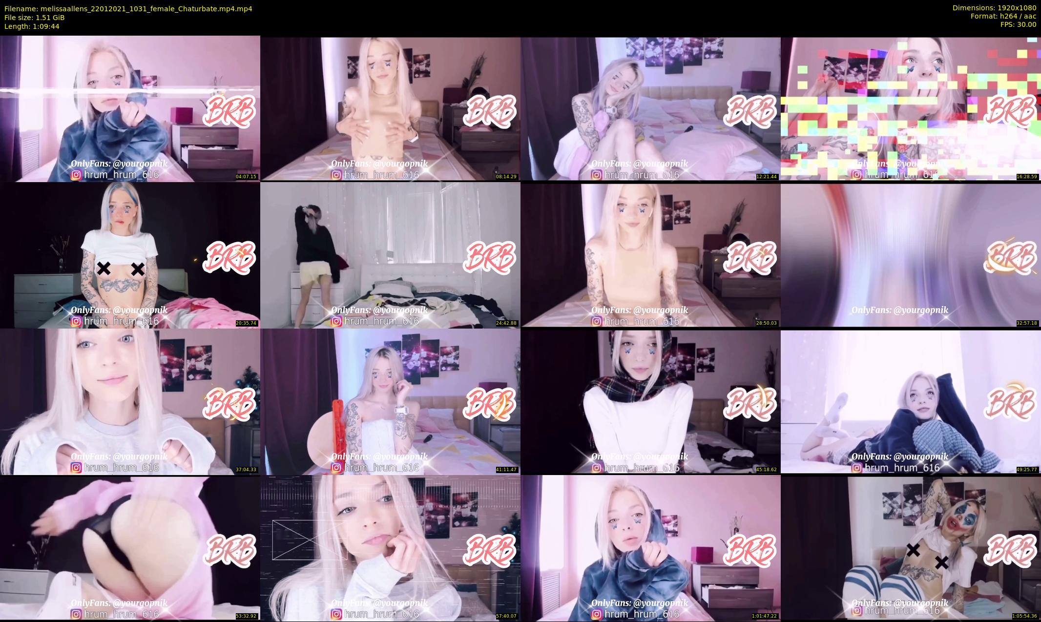 melissaallens — 70 minute Chaturbate female cam show recording, 1080p, Jan 22, 2021