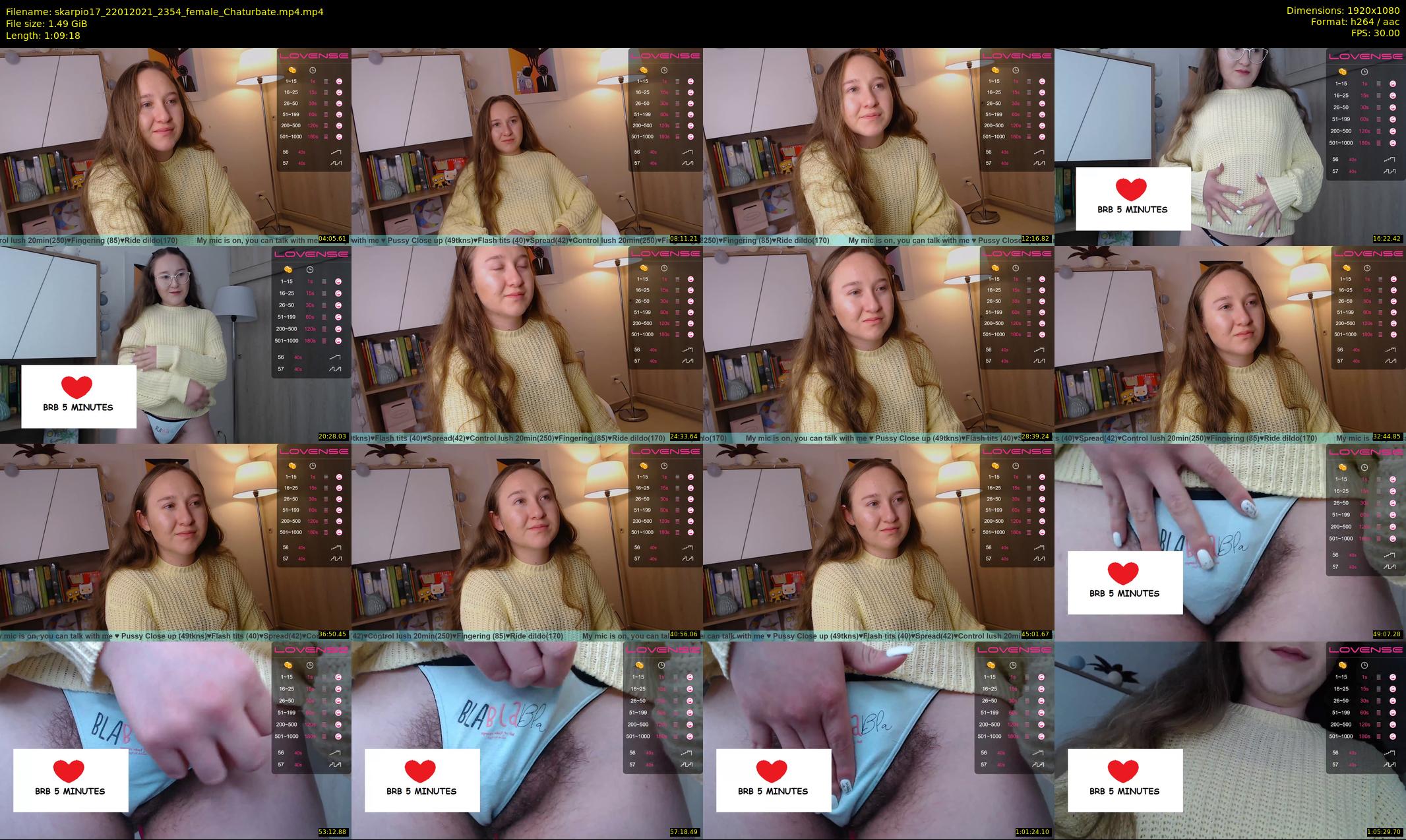 skarpio17 — 70 minute Chaturbate female cam show recording, 1080p, Jan 22, 2021